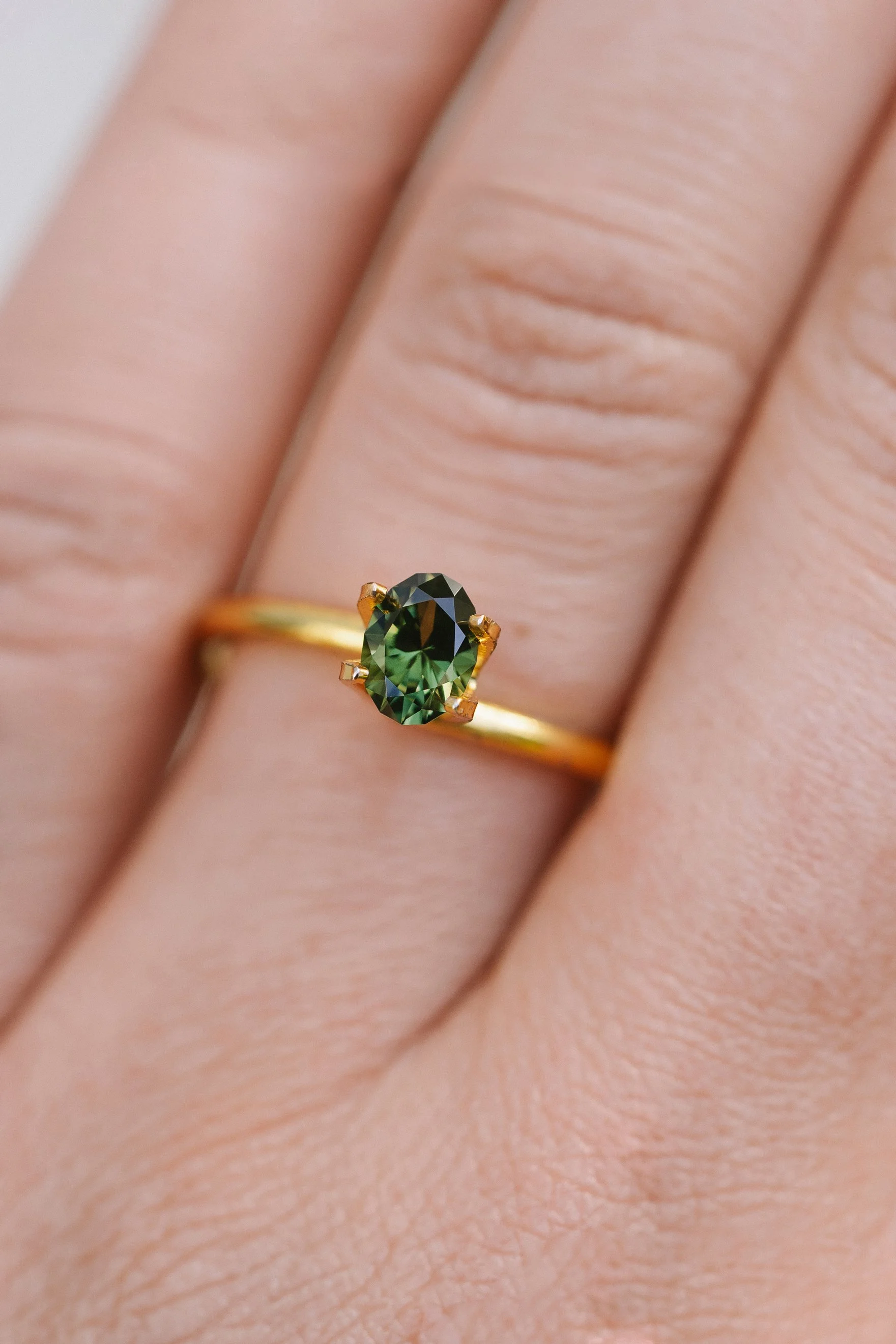 .71ct Oval Barion Cut Light Green Australian Sapphire
