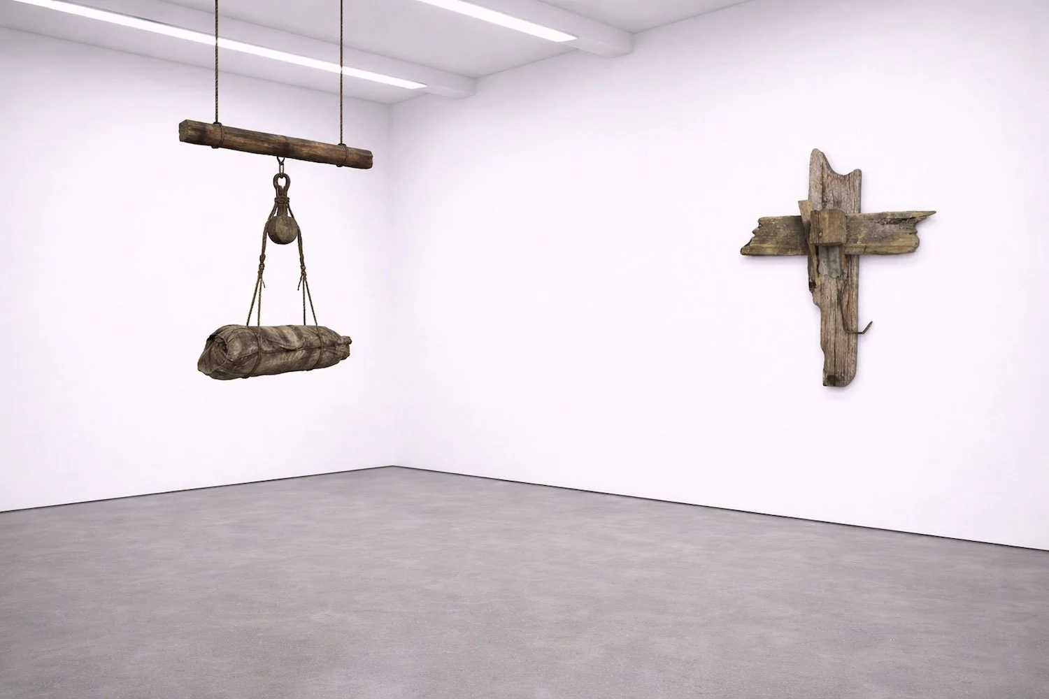 Untitled (Entrar por la herida), 2026, Installation view, AI-generated image