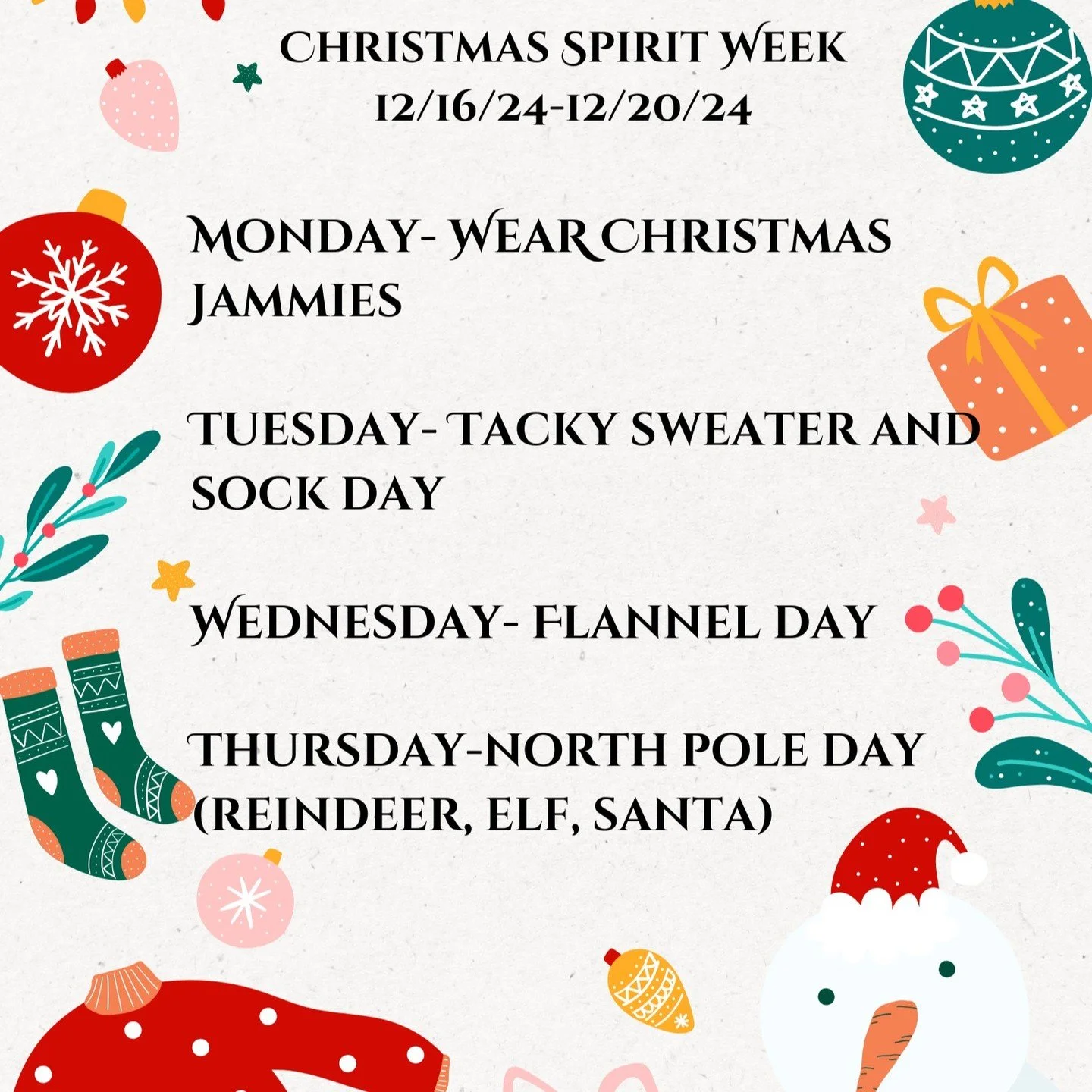 Let the Christmas festivities begin!! Bring your holiday spirit and dress up with us!🎄

#speechplustherapyservicesllc #pediatric therapy #christmas2024