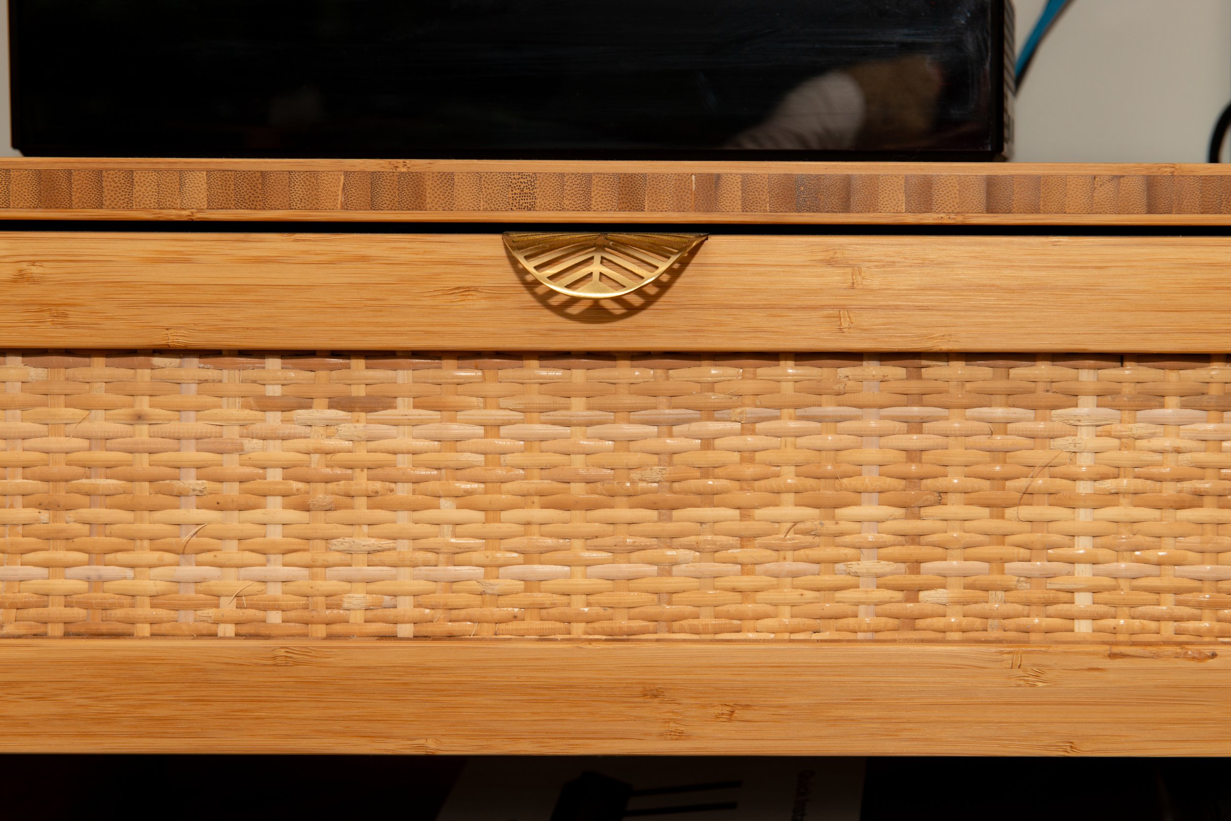 Casebrook custom client designed entertainment unit Rattan and Bamboo.jpg