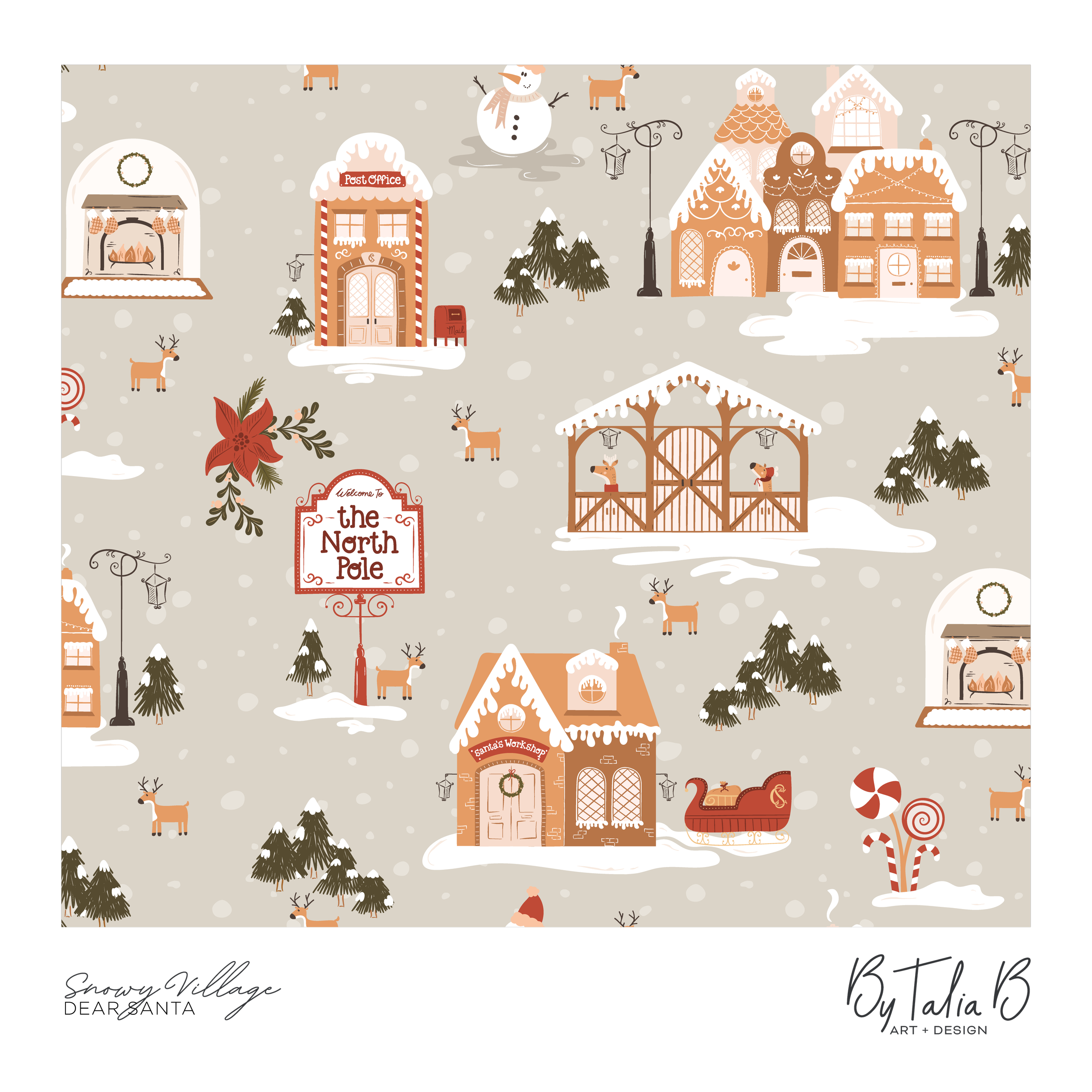 BY TALIA B - SURFACE PATTERN DESIGNER AND LLUSTRATOR, NEWCASTLE, NSW, AUSTRALIA - (SNOWY VILLAGE - GREY).png