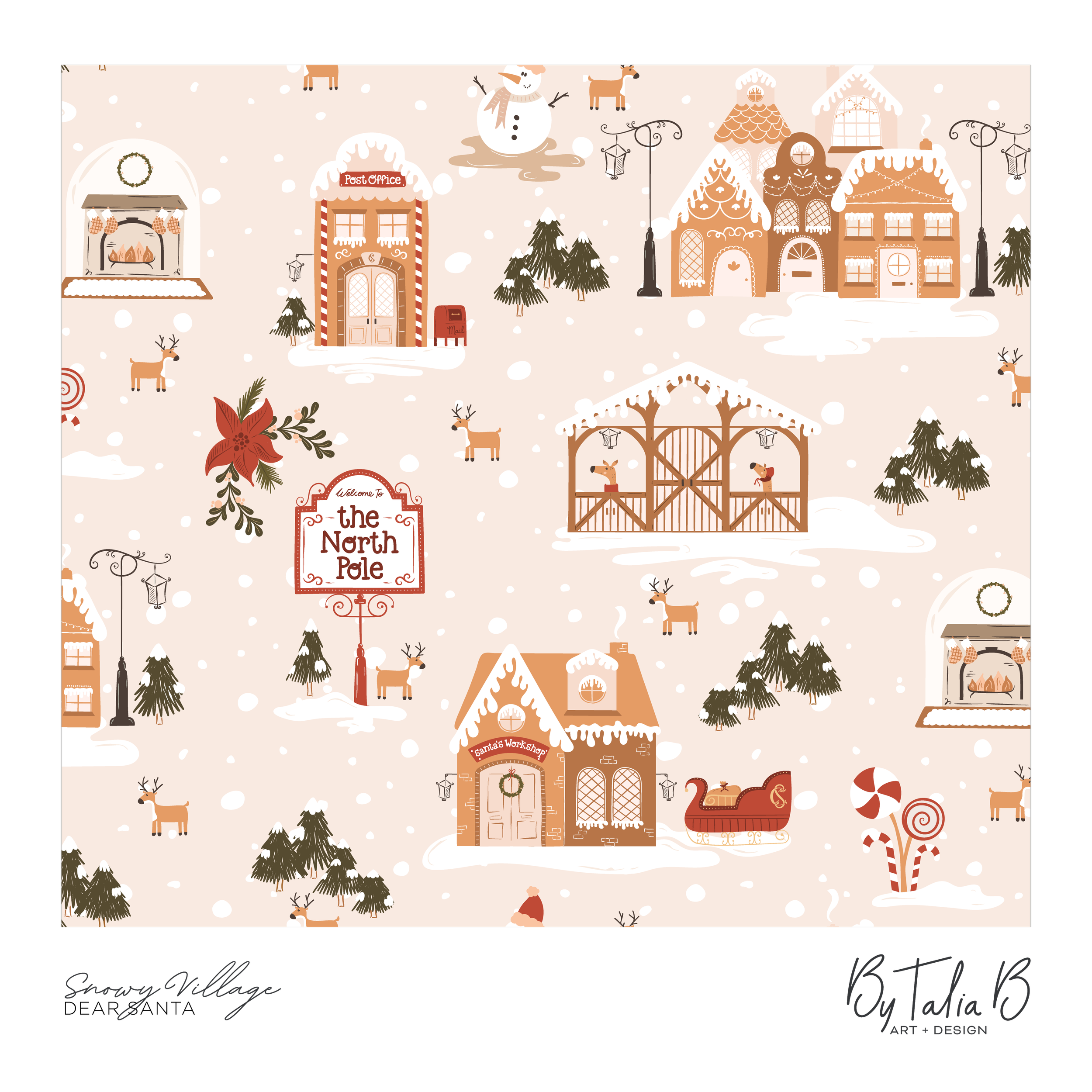 BY TALIA B - SURFACE PATTERN DESIGNER AND LLUSTRATOR, NEWCASTLE, NSW, AUSTRALIA - (SNOWY VILLAGE - LIGHT).png