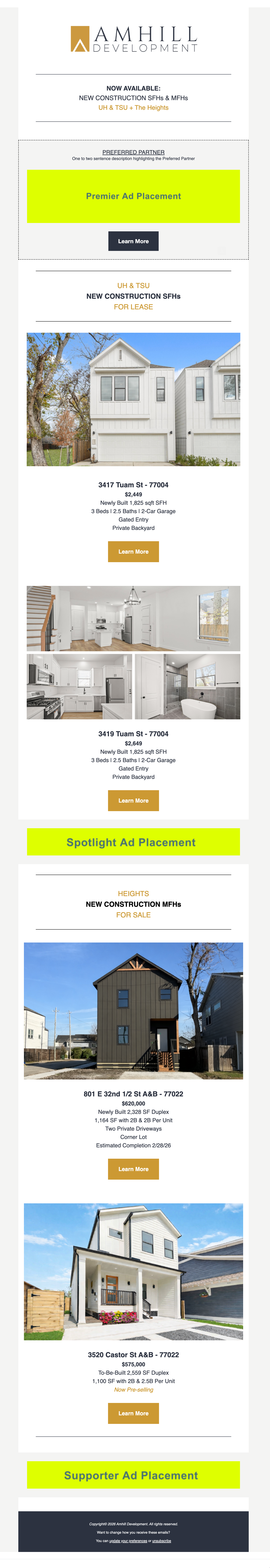 Real Estate Email Newsletter Mockup