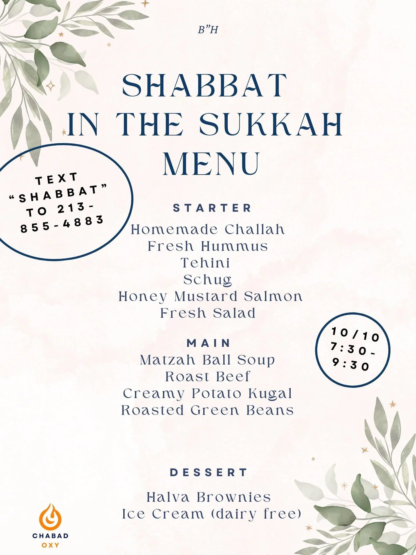 It&rsquo;s Almost Shabbat! This time in the Sukkah @821 n ave 50🌿 Starting a bit later this week at 7:30pm-9:30pm

Text &ldquo;Shabbat&rdquo; to 213-855-4883 to rsvp 
Oh and bring a sweater😉