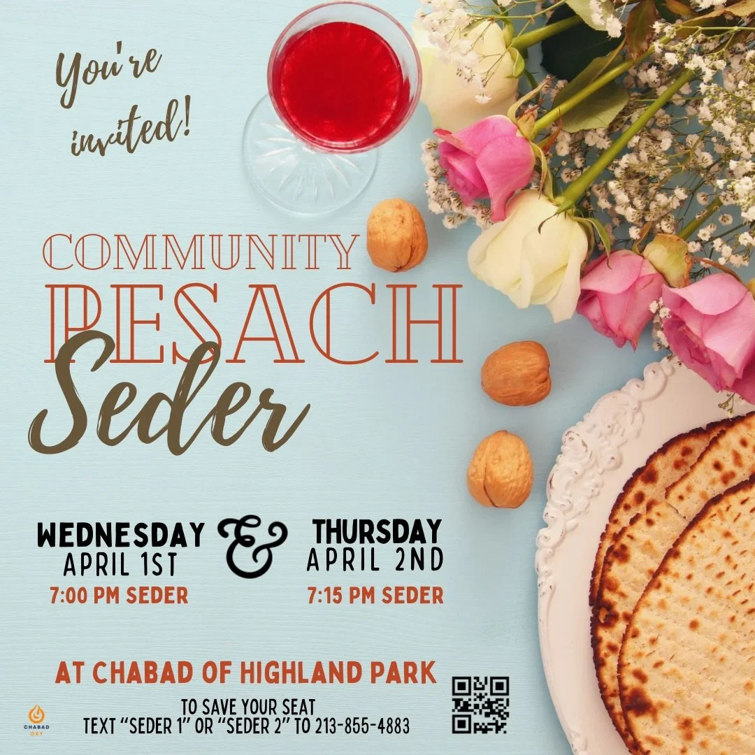 Join us for a beautiful Passover Seder with great food and great company. We&rsquo;ll begin with a  appetizer reception and then continue with the Seder, including the story of Exodus, matzah, marror, and a brisket dinner. Text &ldquo;Seder 1&rdquo; 