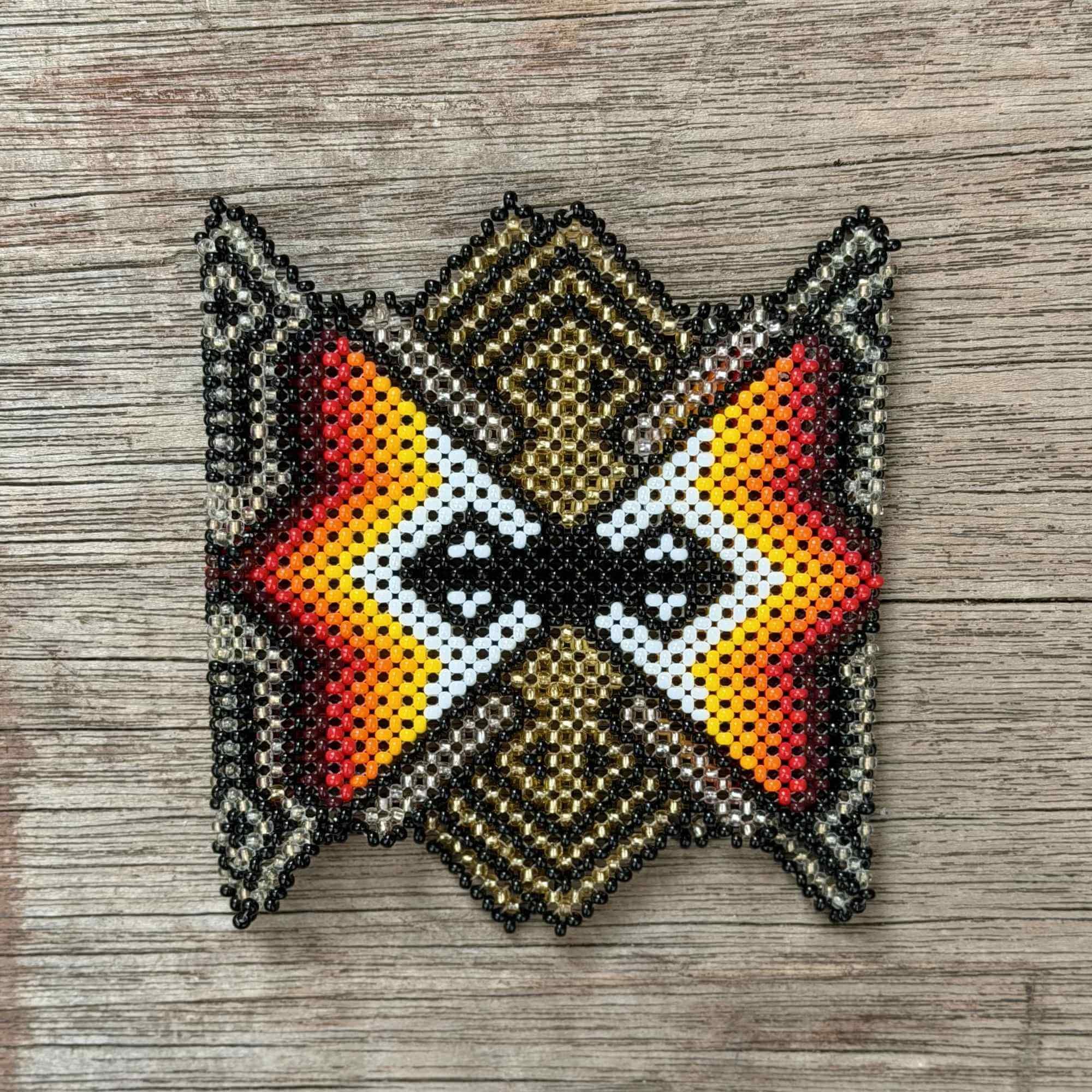 Yawanawa Beaded Cuff Fire Jaguar