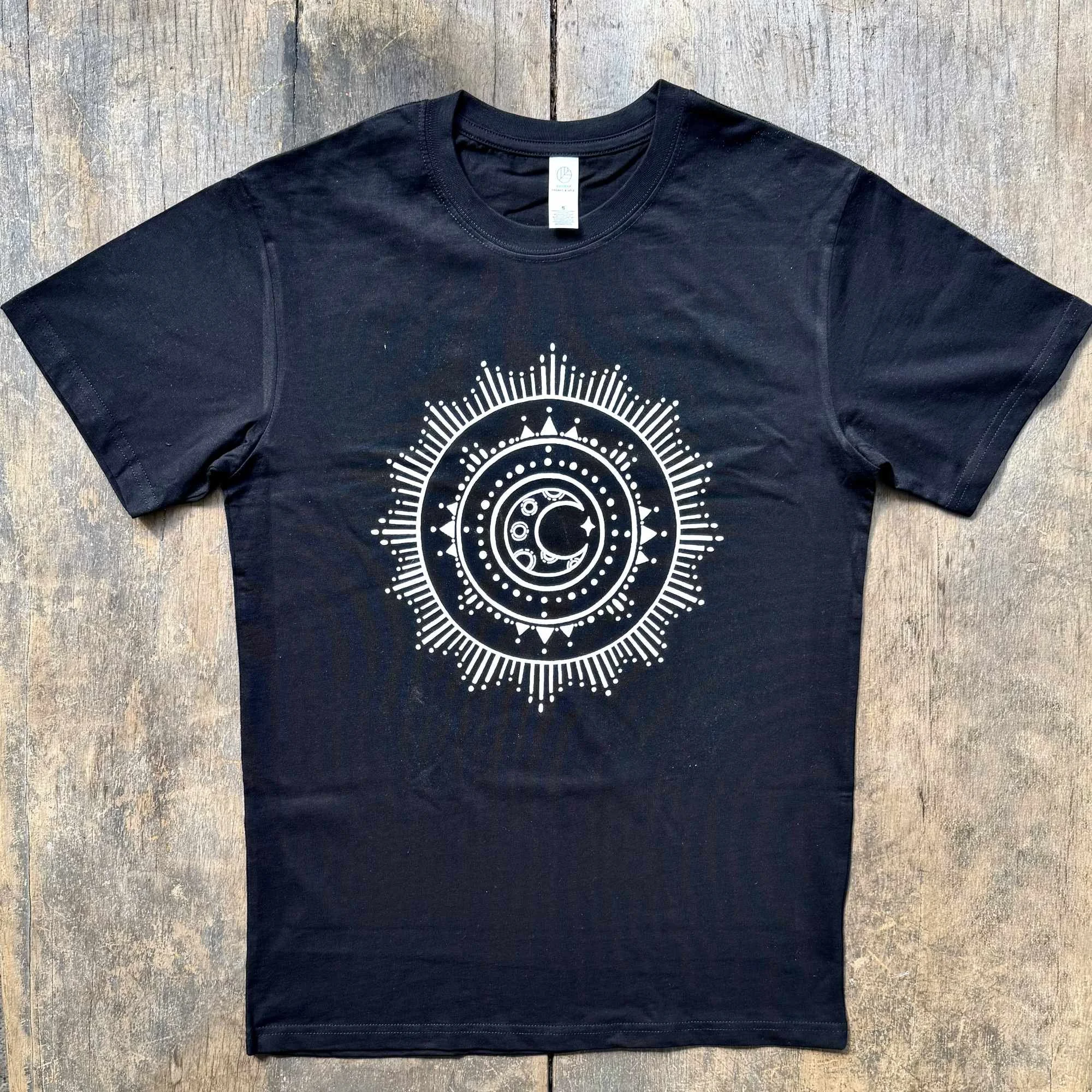 Crescent Moth Organic T-Shirt Black