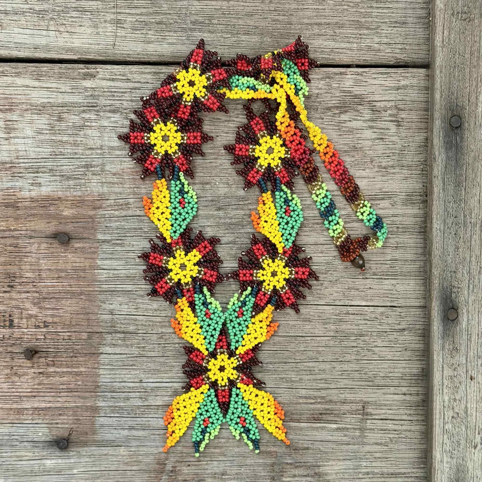Colombian  Beaded Collar Necklace Stars