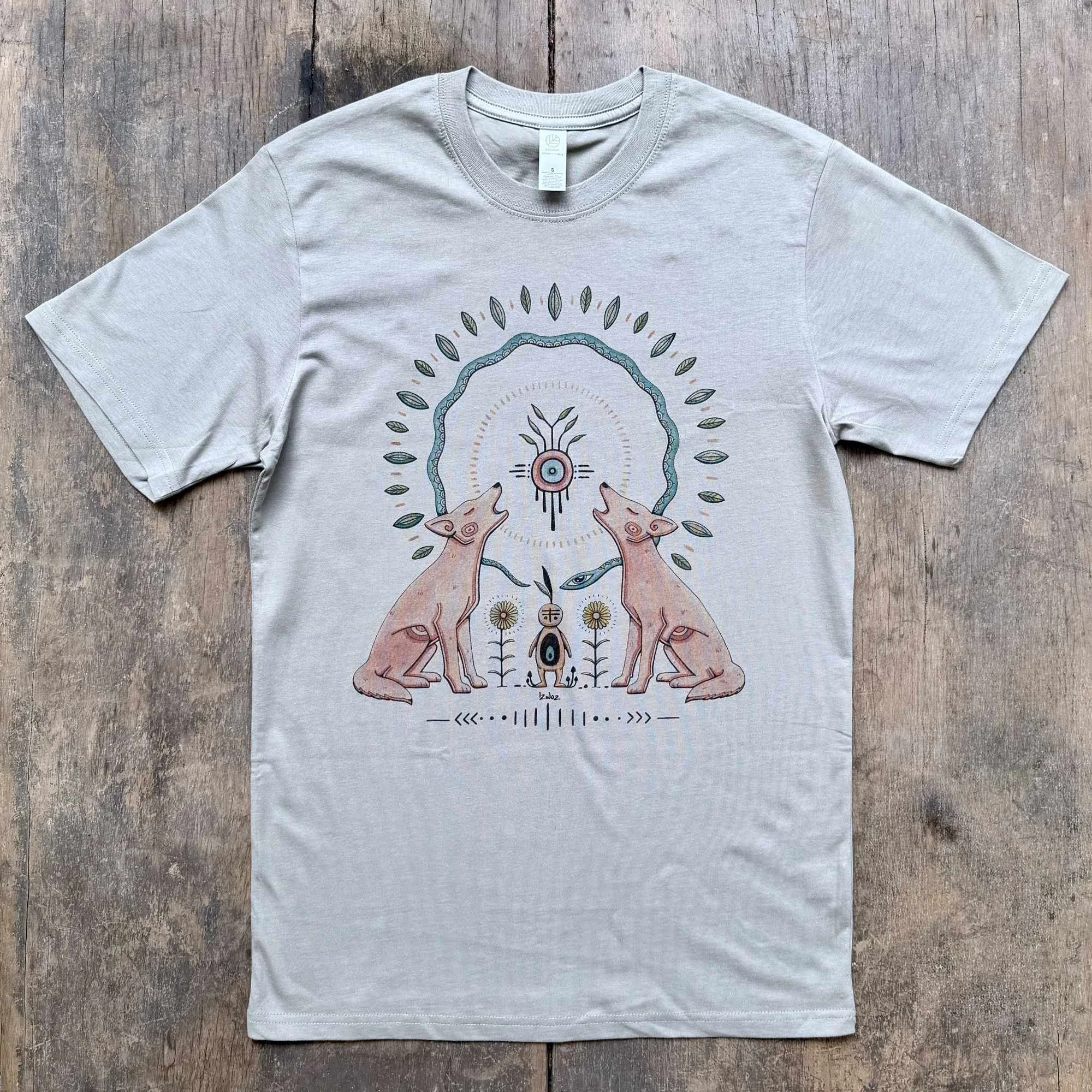 Wild Wisdom Organic T-Shirt Granite