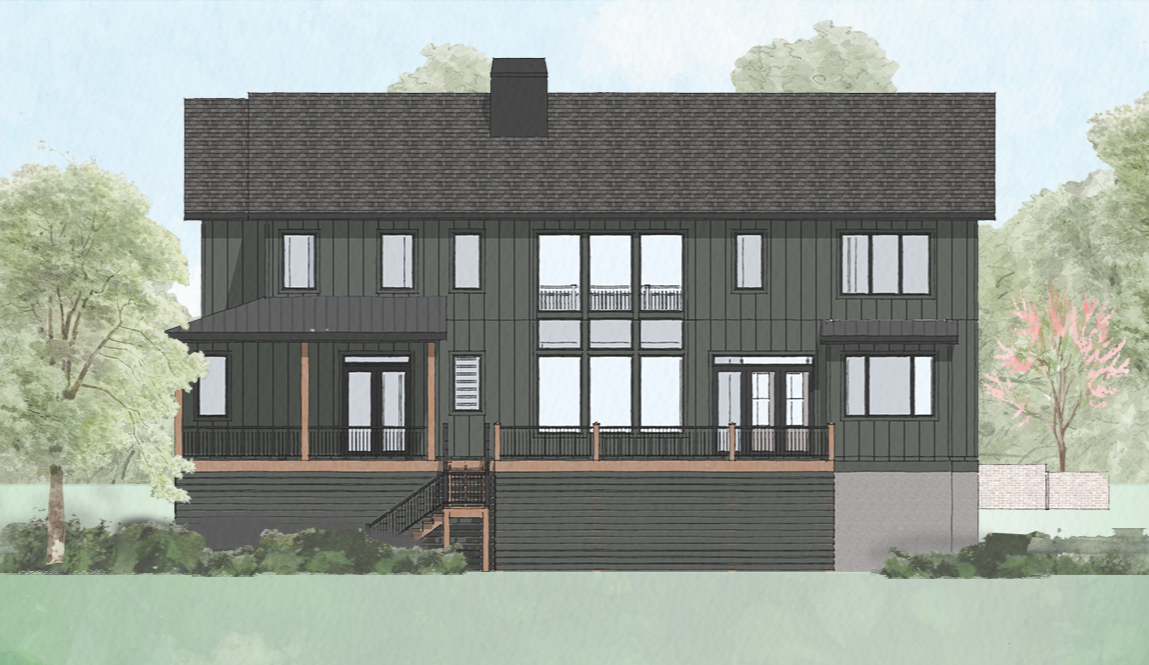 rendering of rear of house