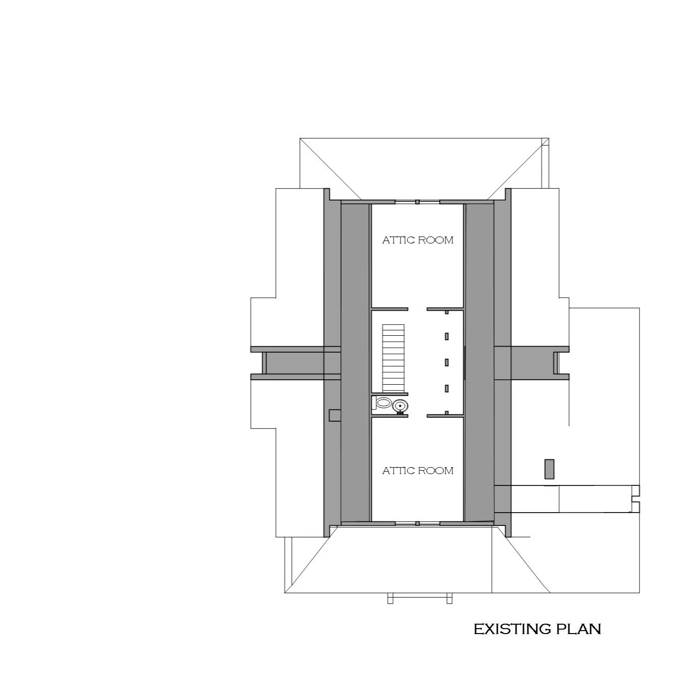 Tryon Farmhouse existing upper plan
