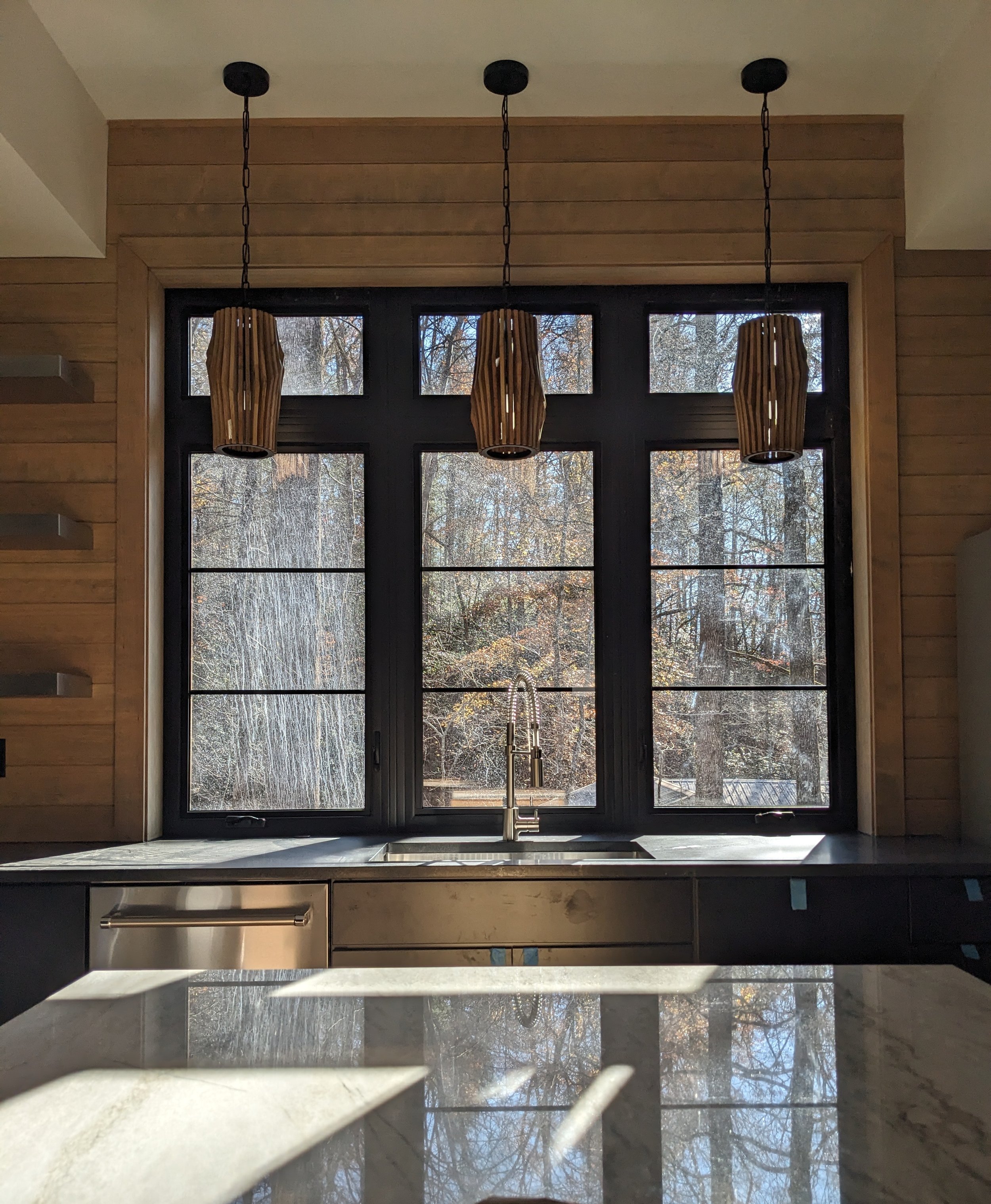 mid-century cabin kitchen