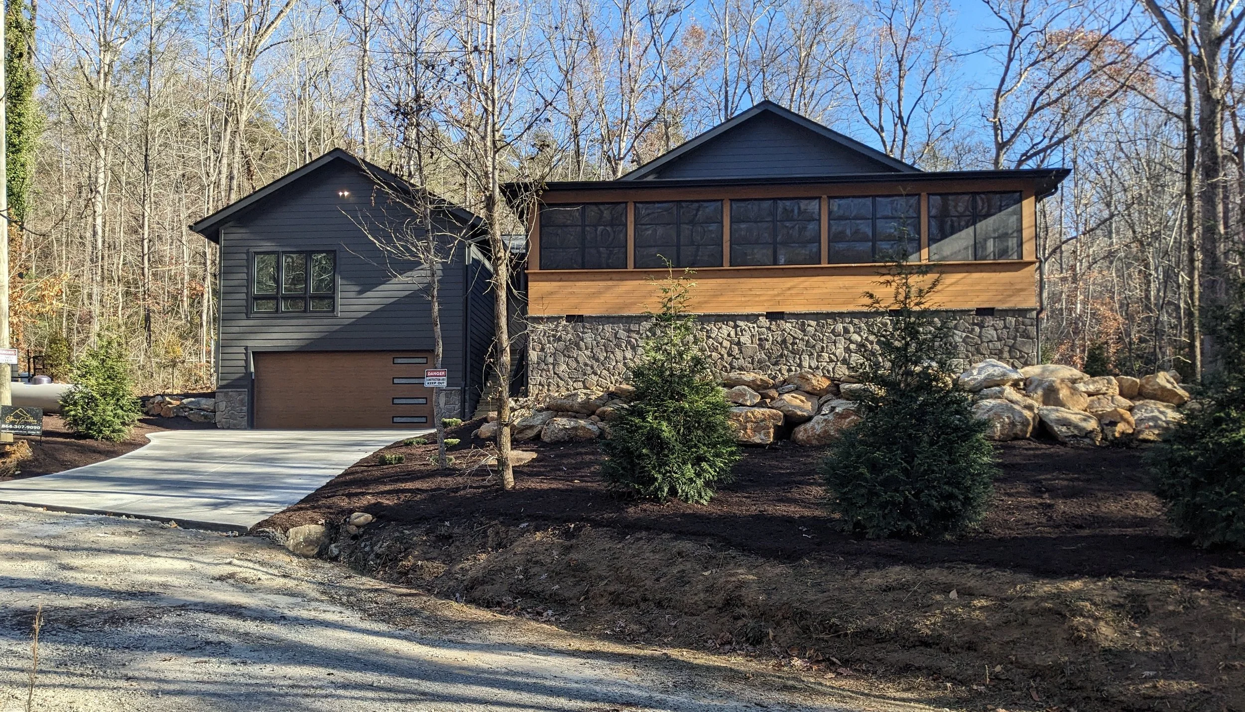 mid-century cabin exterior
