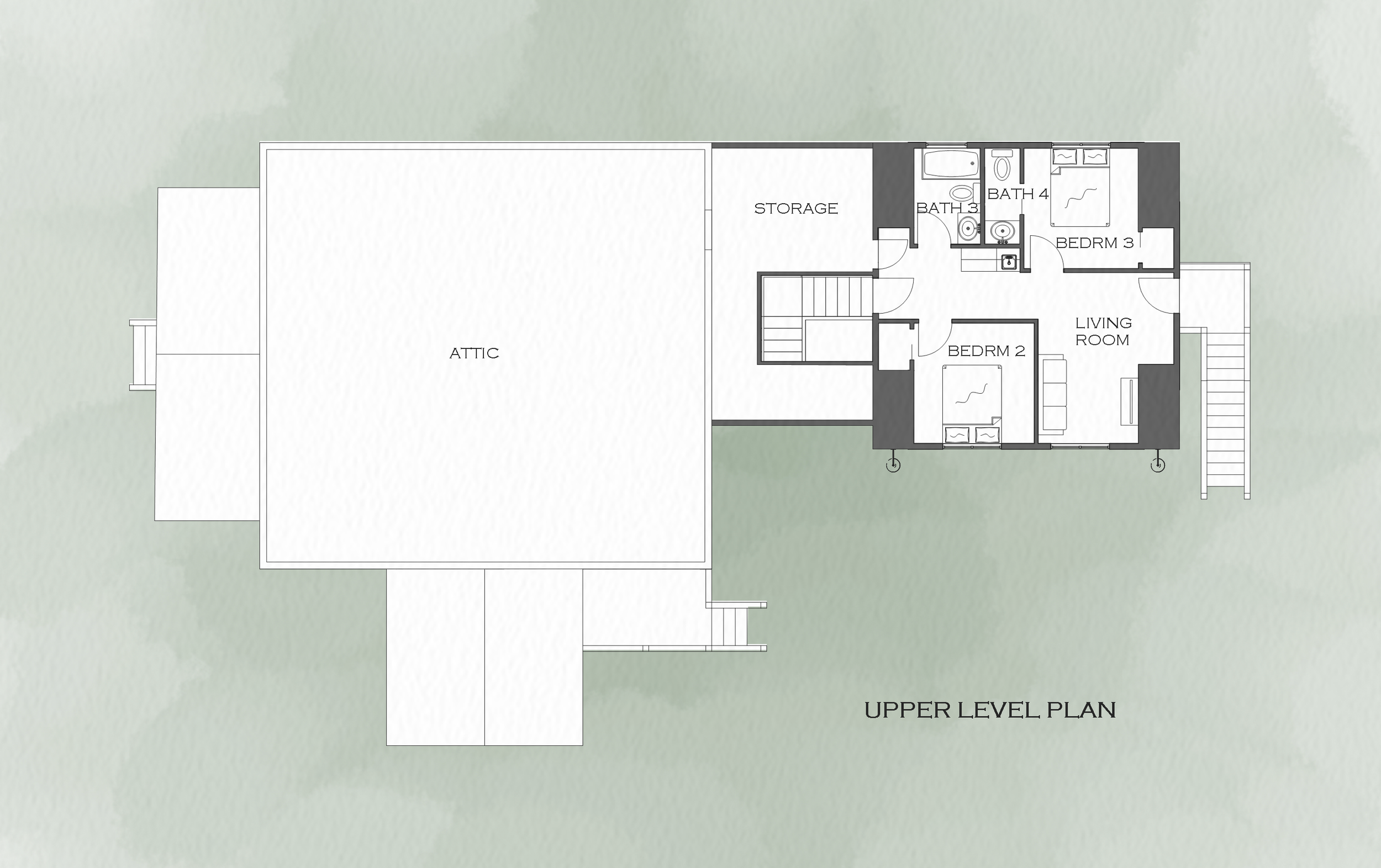 Bungalow 2 renovation new upper level plan