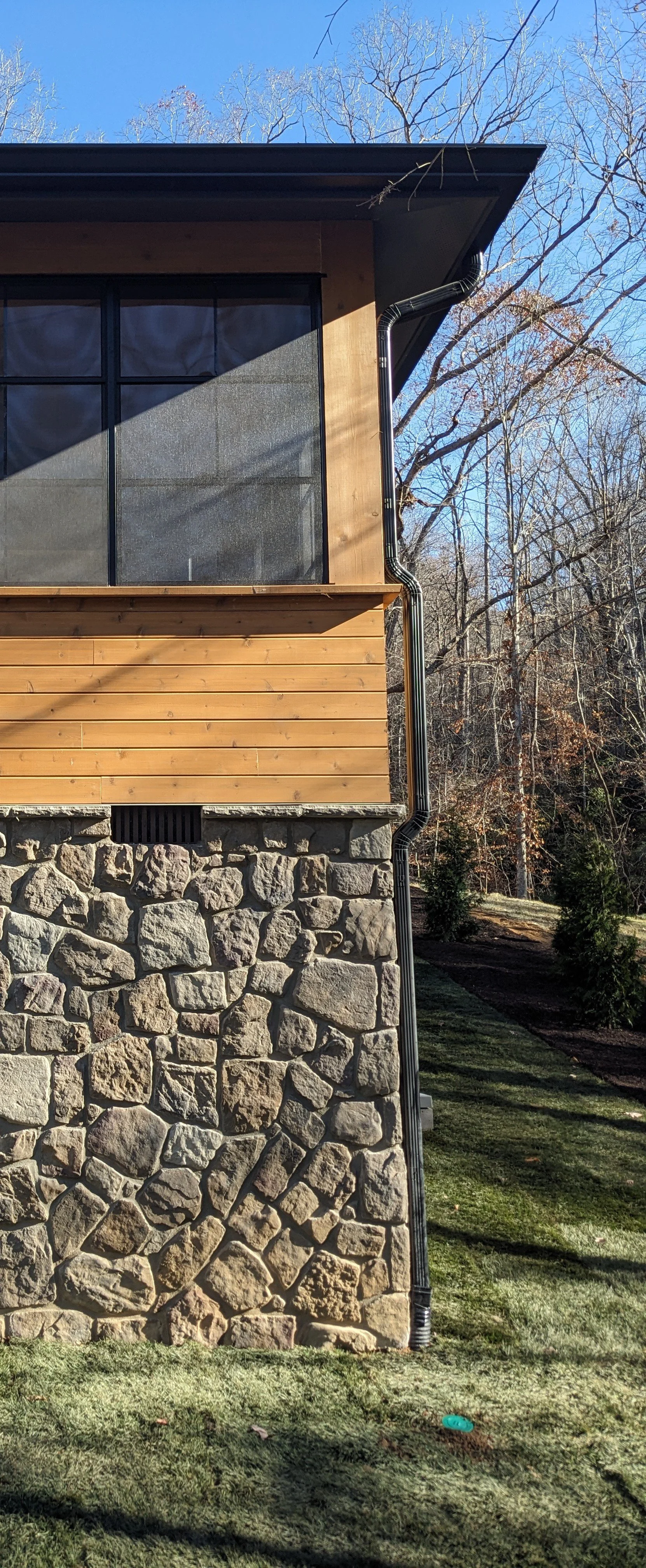 mid-century cabin exterior