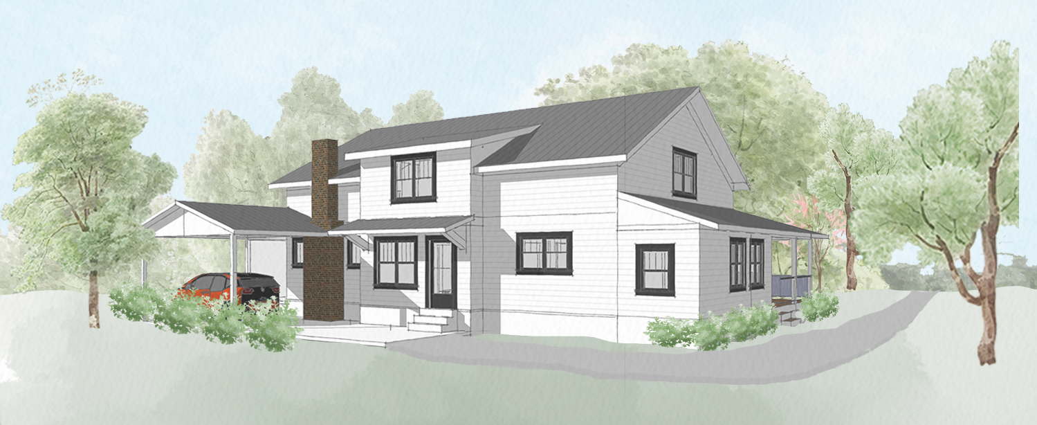 Tryon Farmhouse new rear elevation