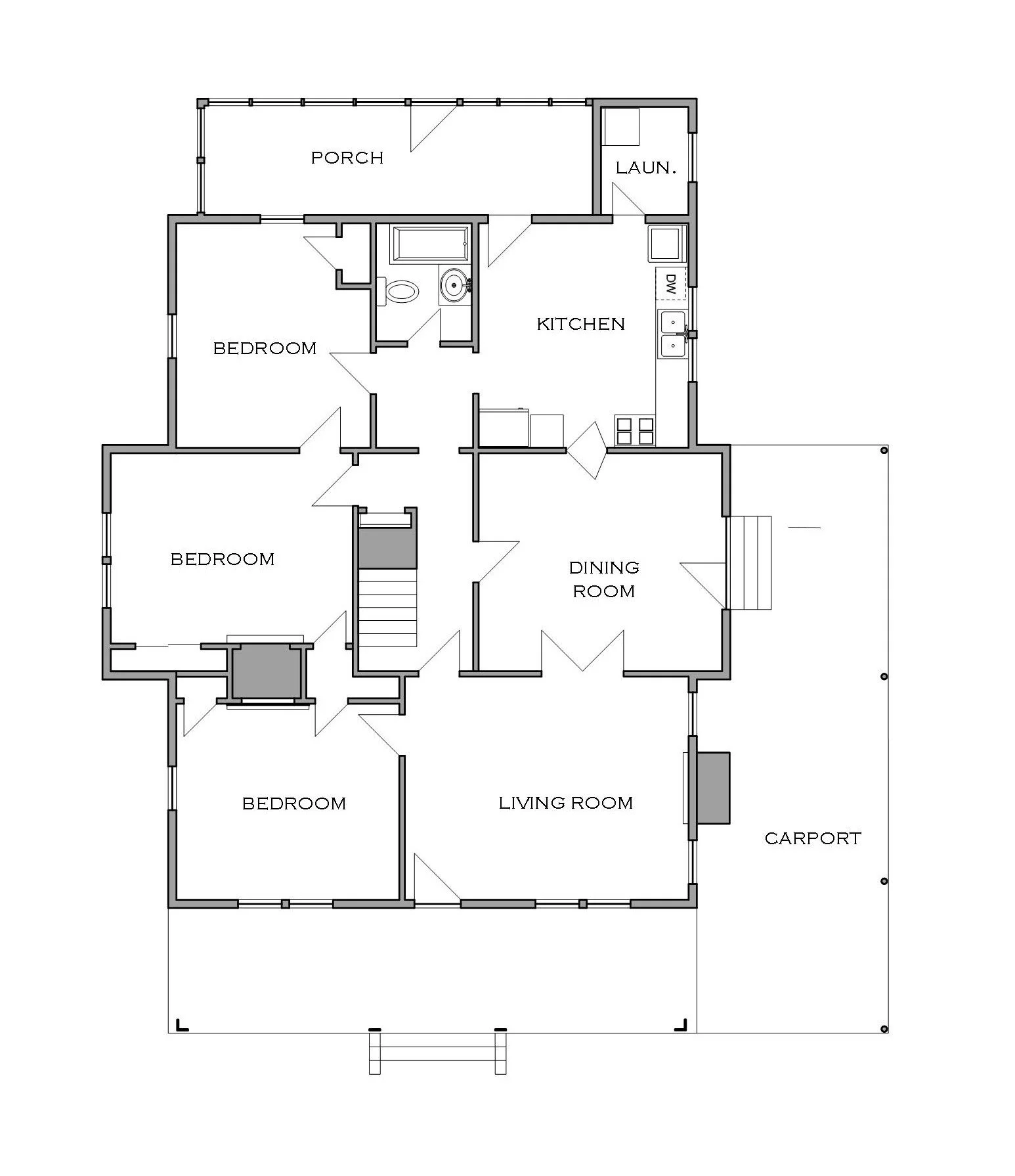 Tryon Farmhouse existing main level