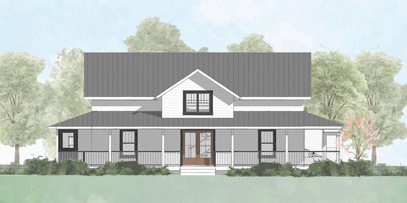 Tryon Farmhouse new front elevation