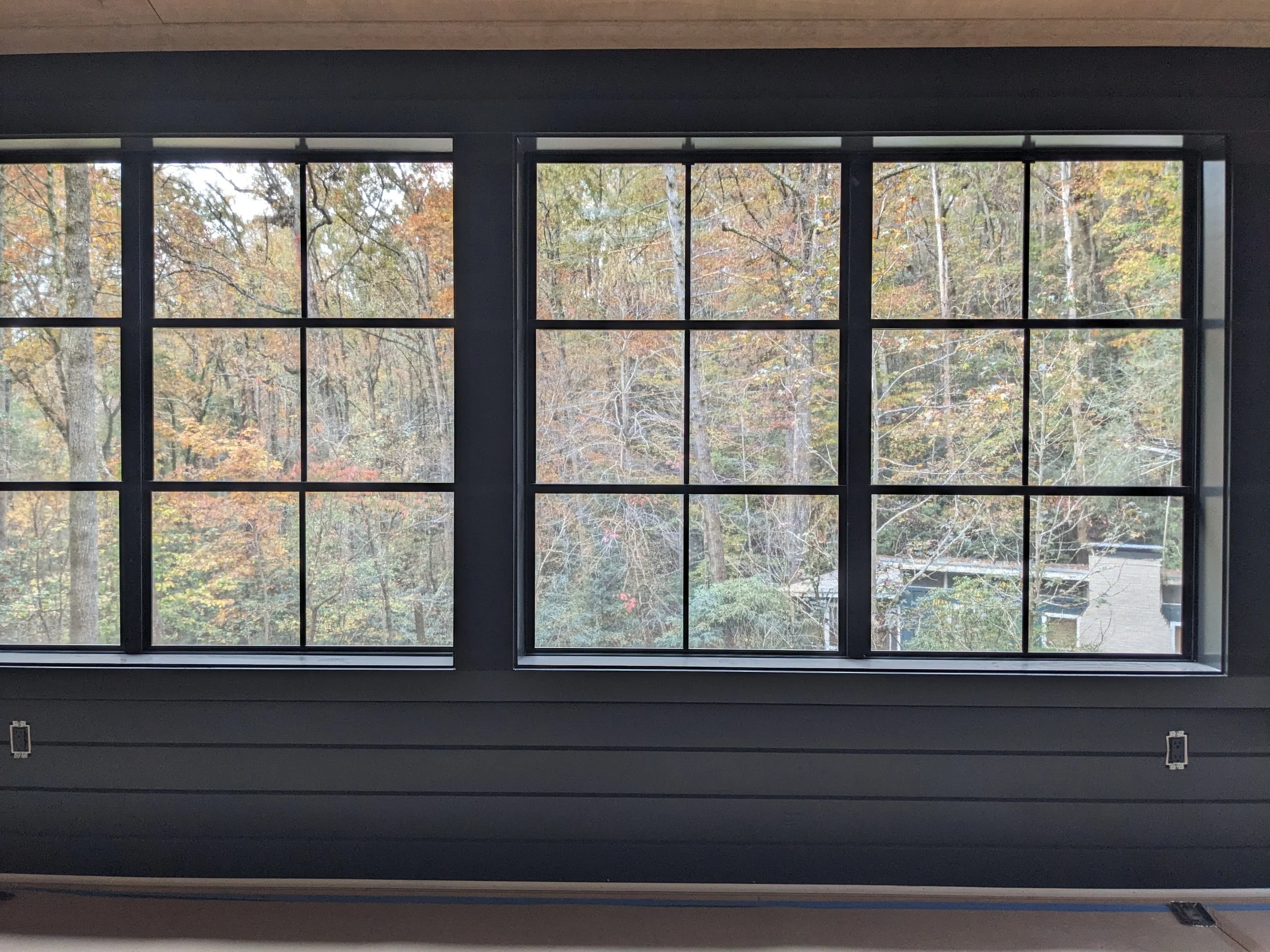 mid-century cabin porch