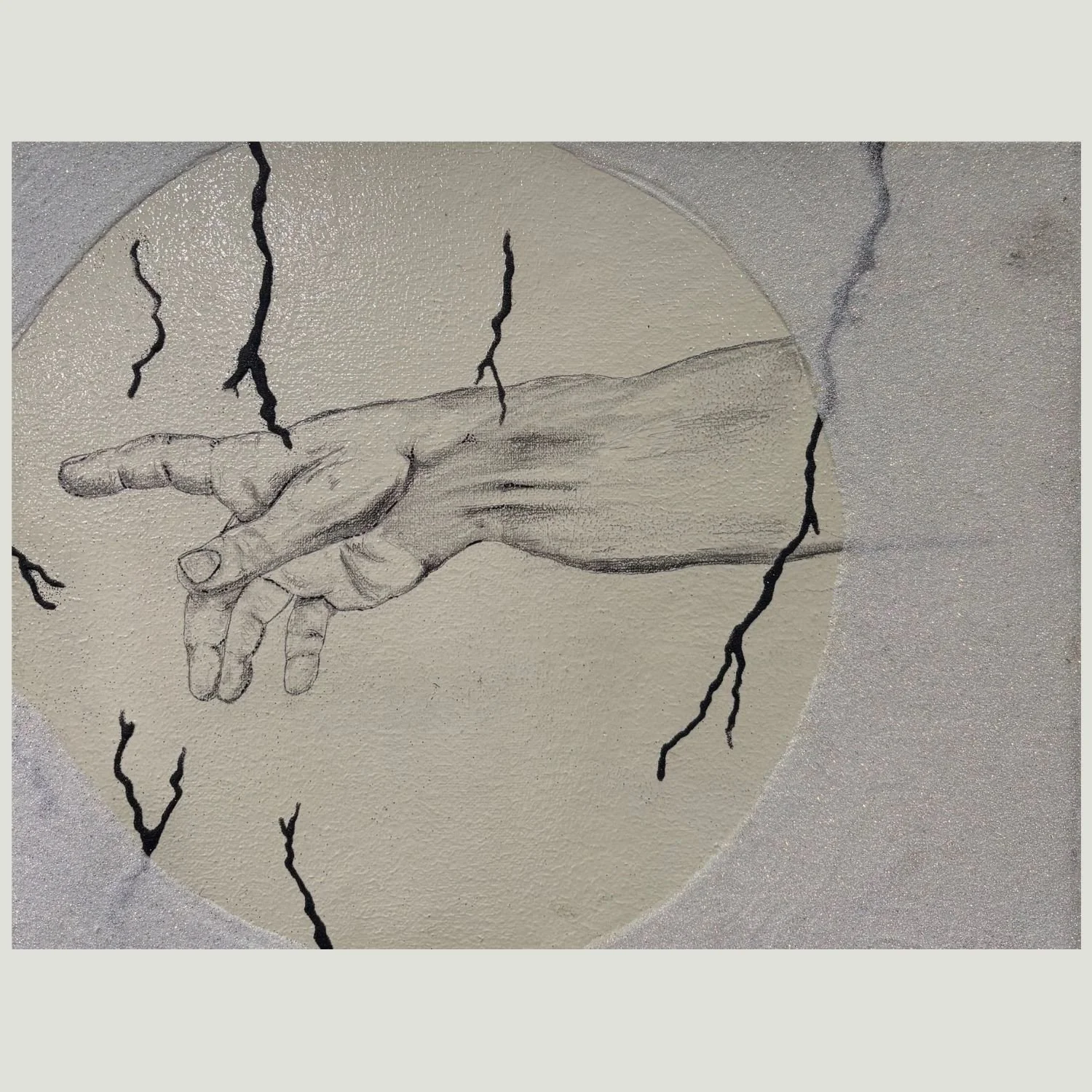 GOD | 8x10 Pencil & Mixed Media on Canvas