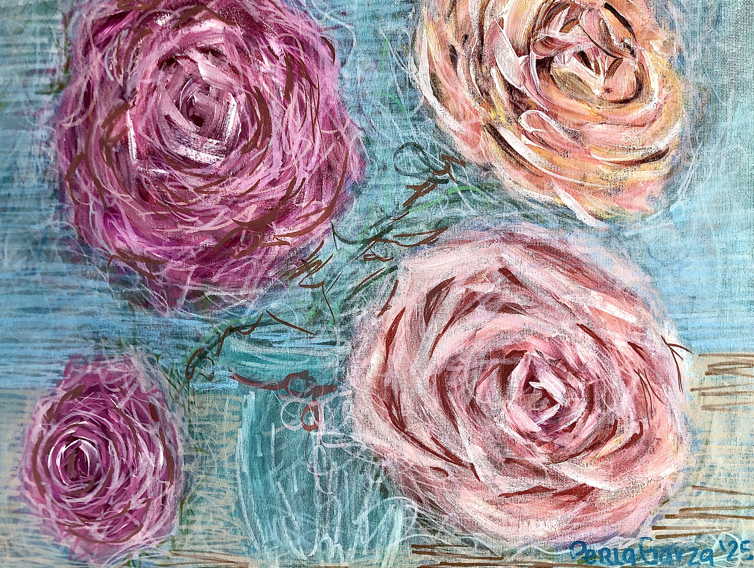 Floral Keepsake | Acrylic on Canvas Board 16x20