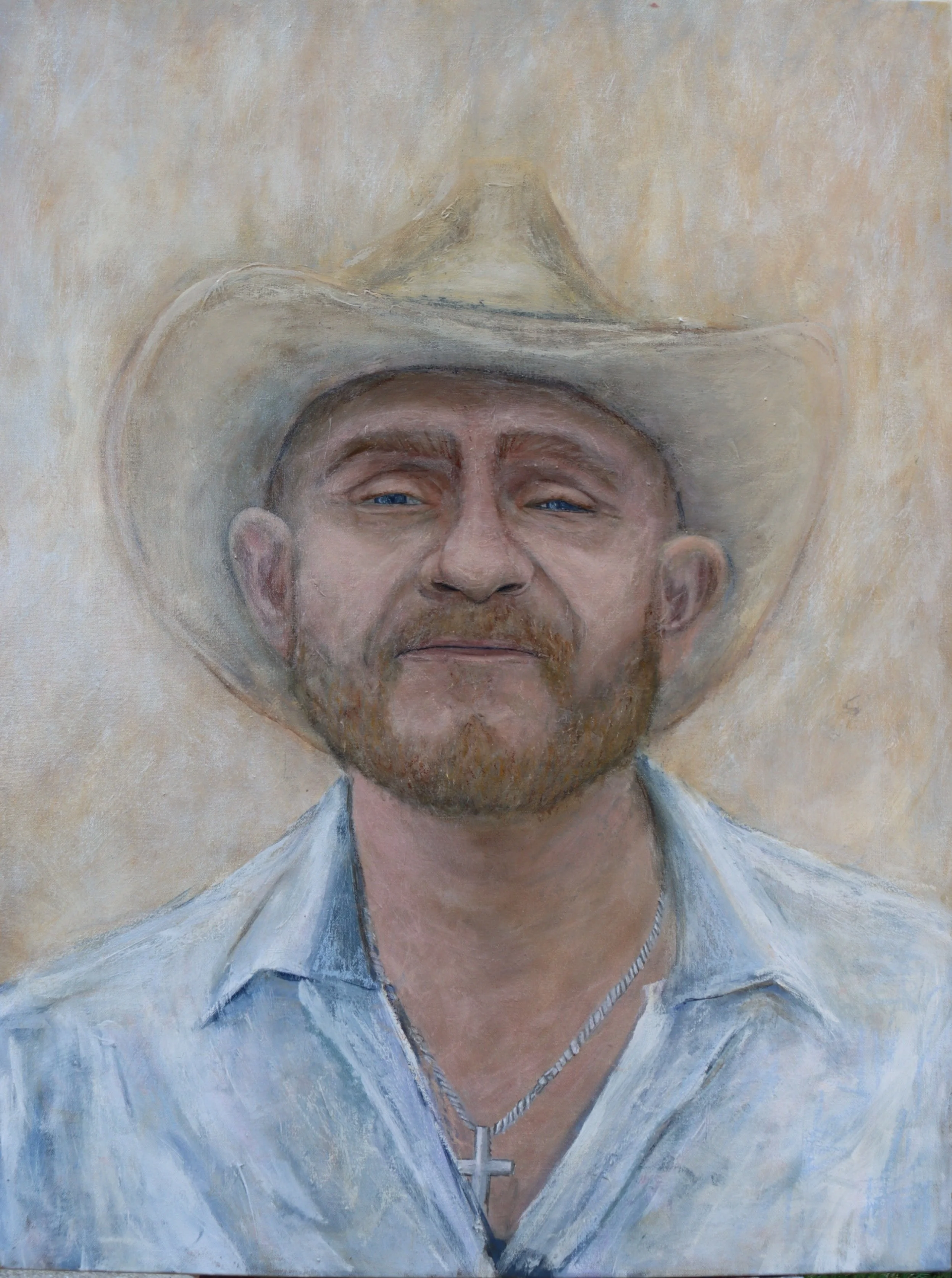 Texas Cowboy 2026 | 36x48 Acrylic & Oil Pastel On Canvas