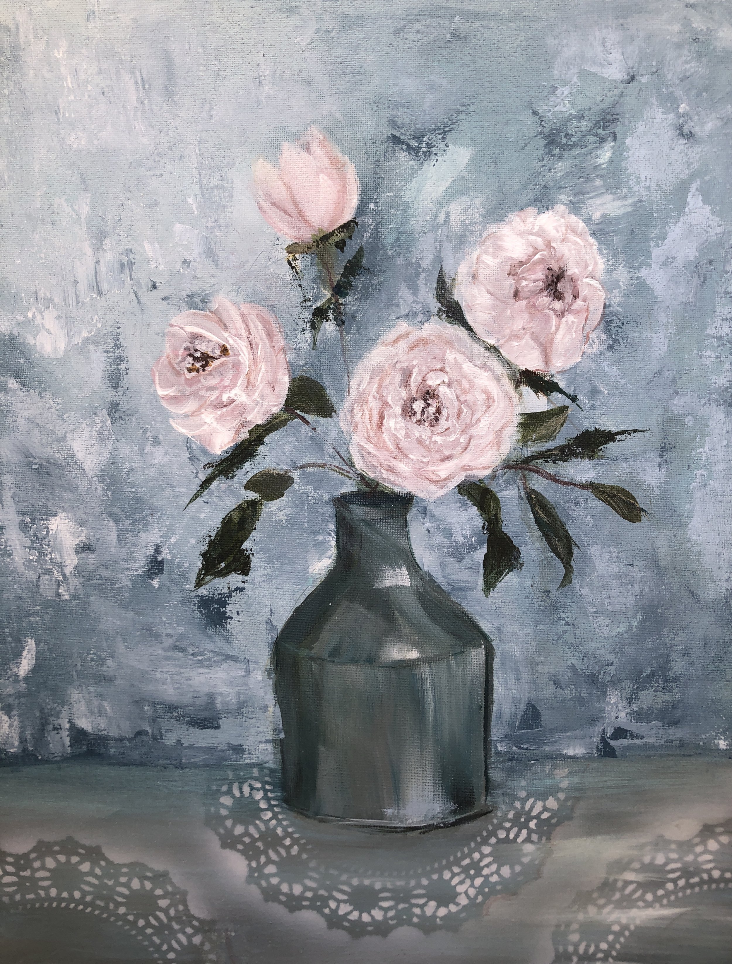 Heirloom Blossoms | Acrylic on Canvas Board 16x20
