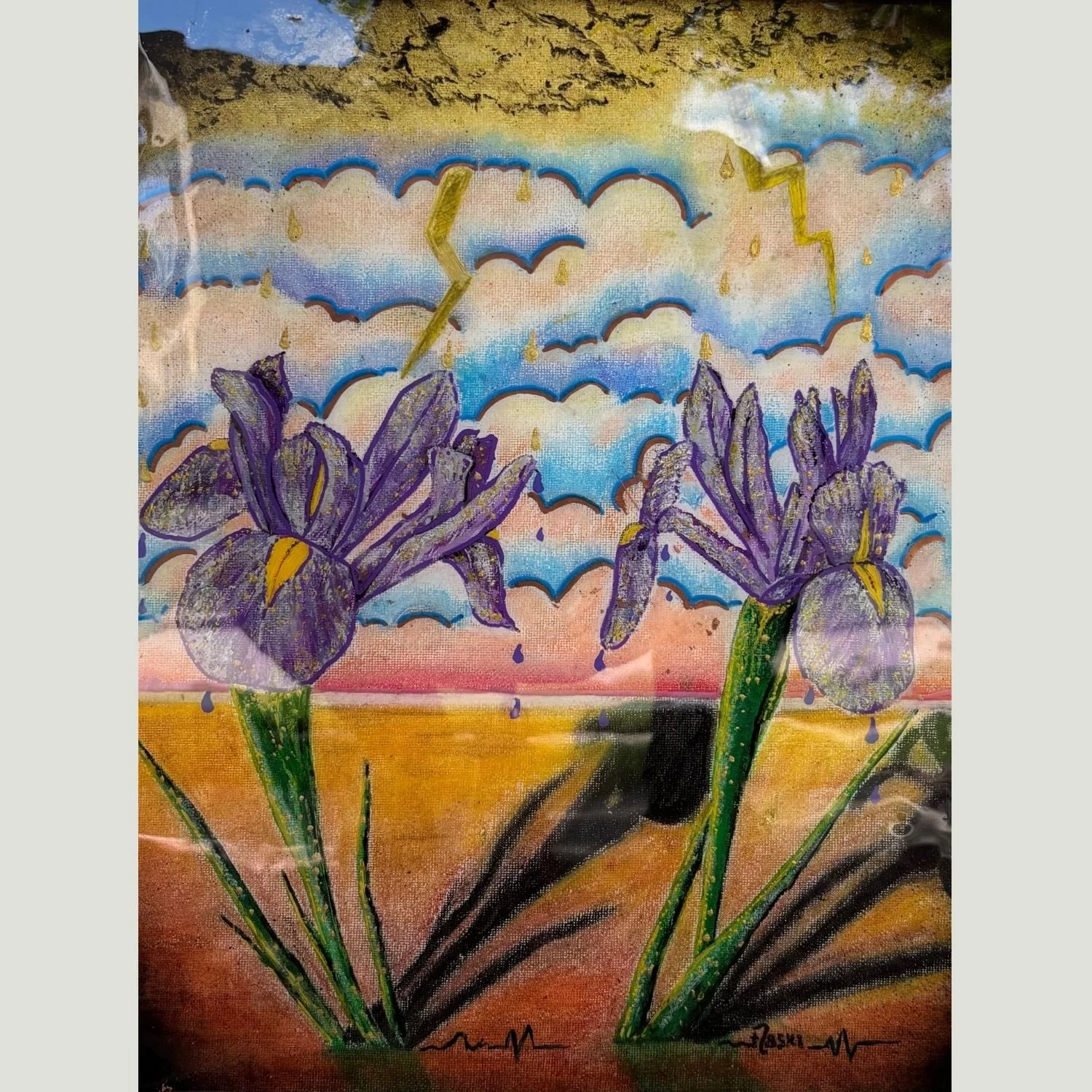 Ethereal Irises | 11x14 Acrylic & Epoxy on Canvas
