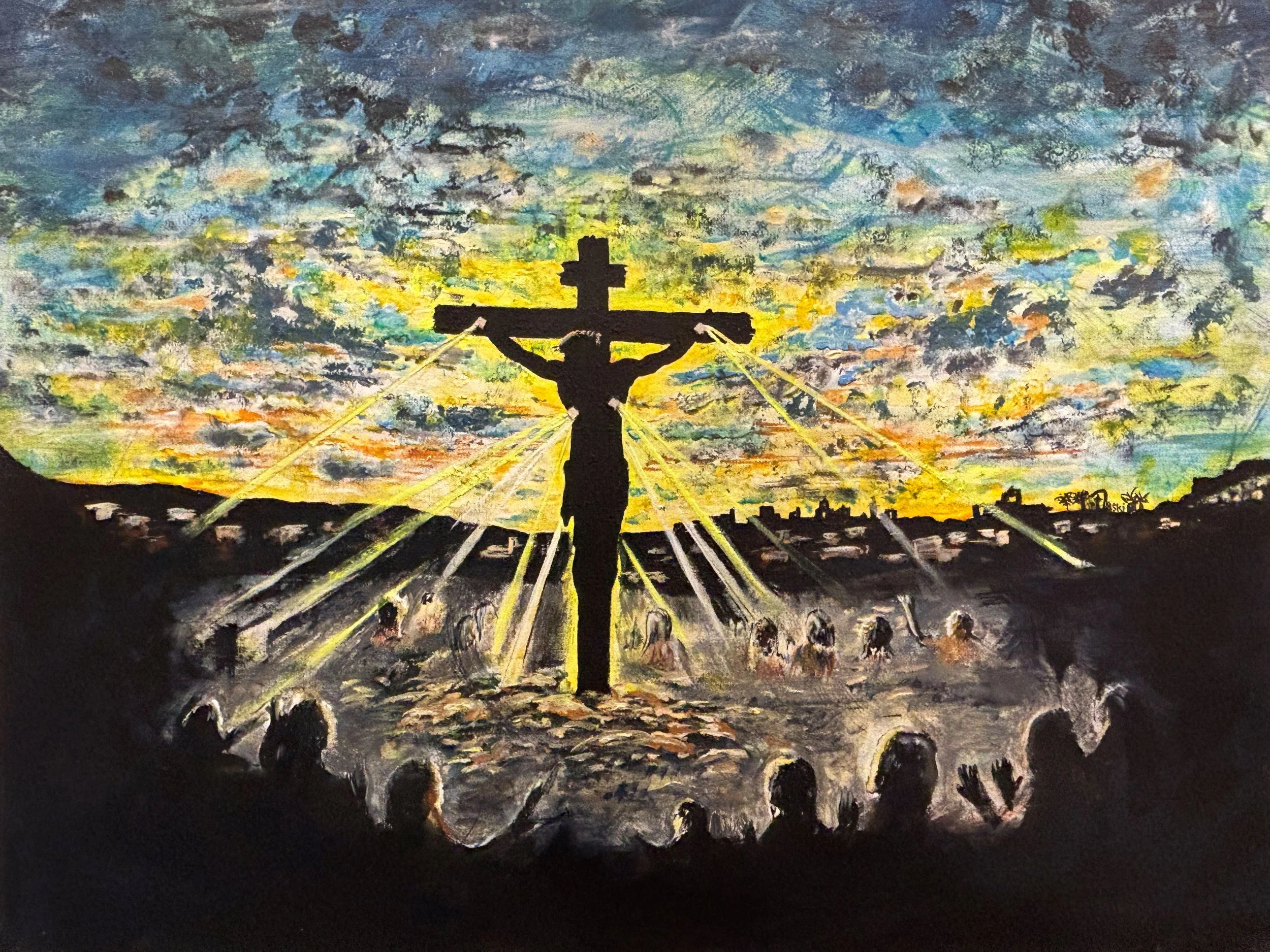By His Stripes We Are Healed | 30 x 24 Acrylic on Canvas