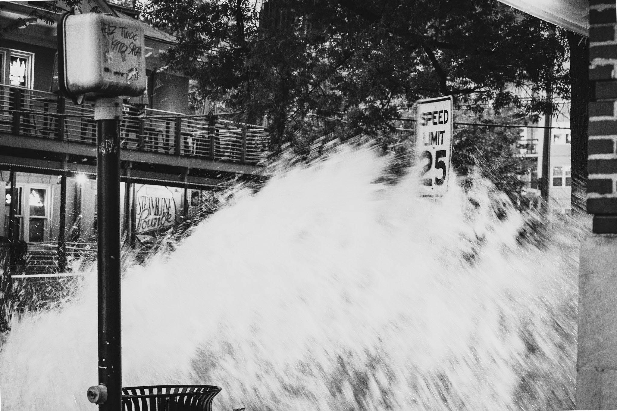 W. Peachtree St. Geyser