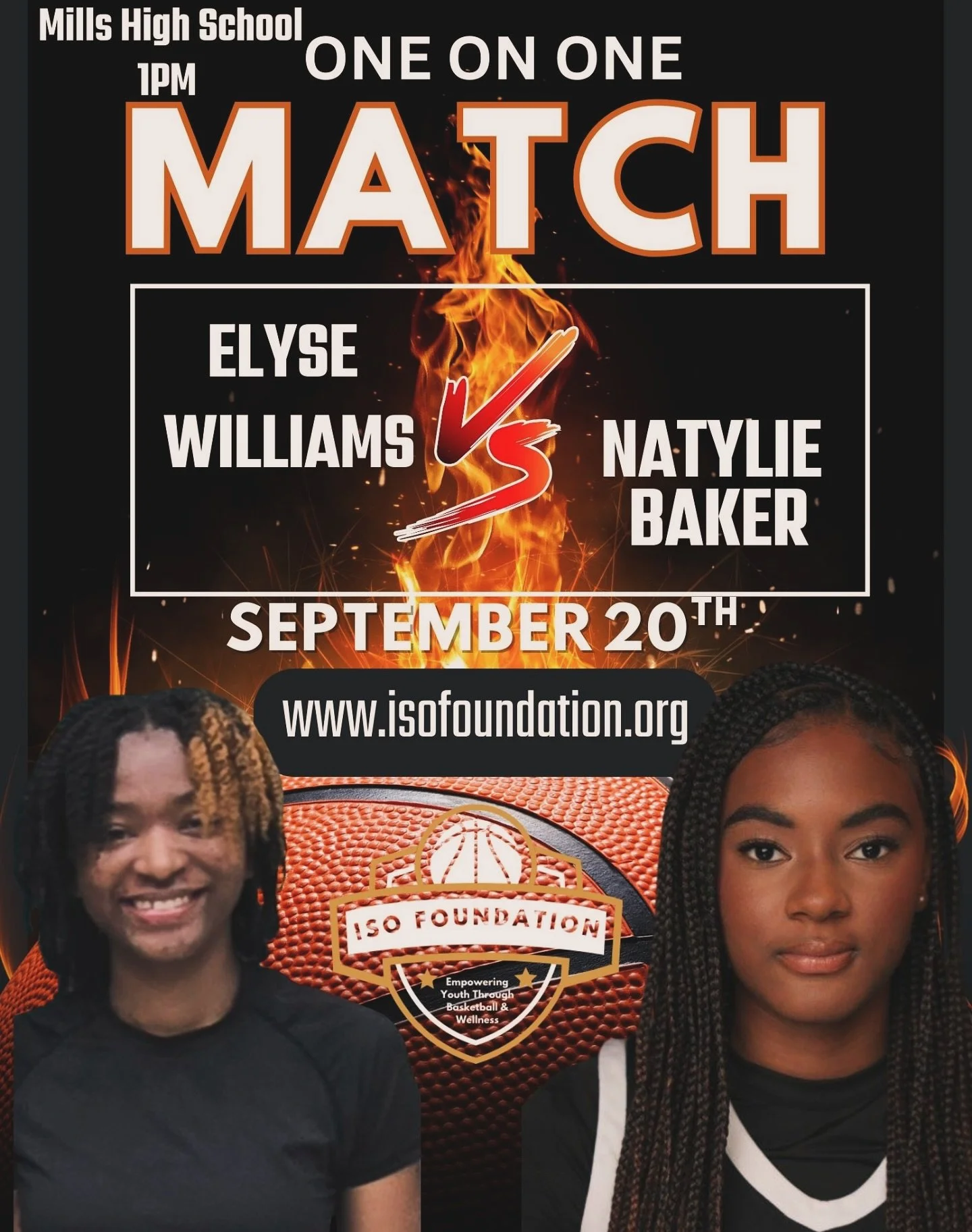 You thought we forgot? Think again. 🔥

Watch these talented young ladies ball &mdash; Elyse Williams vs. Natylie Baker &mdash; one-on-one for the $1,000 College ISO Foundation Scholarship 🏀🎓

Saturday, September 20th &mdash; don&rsquo;t miss the s