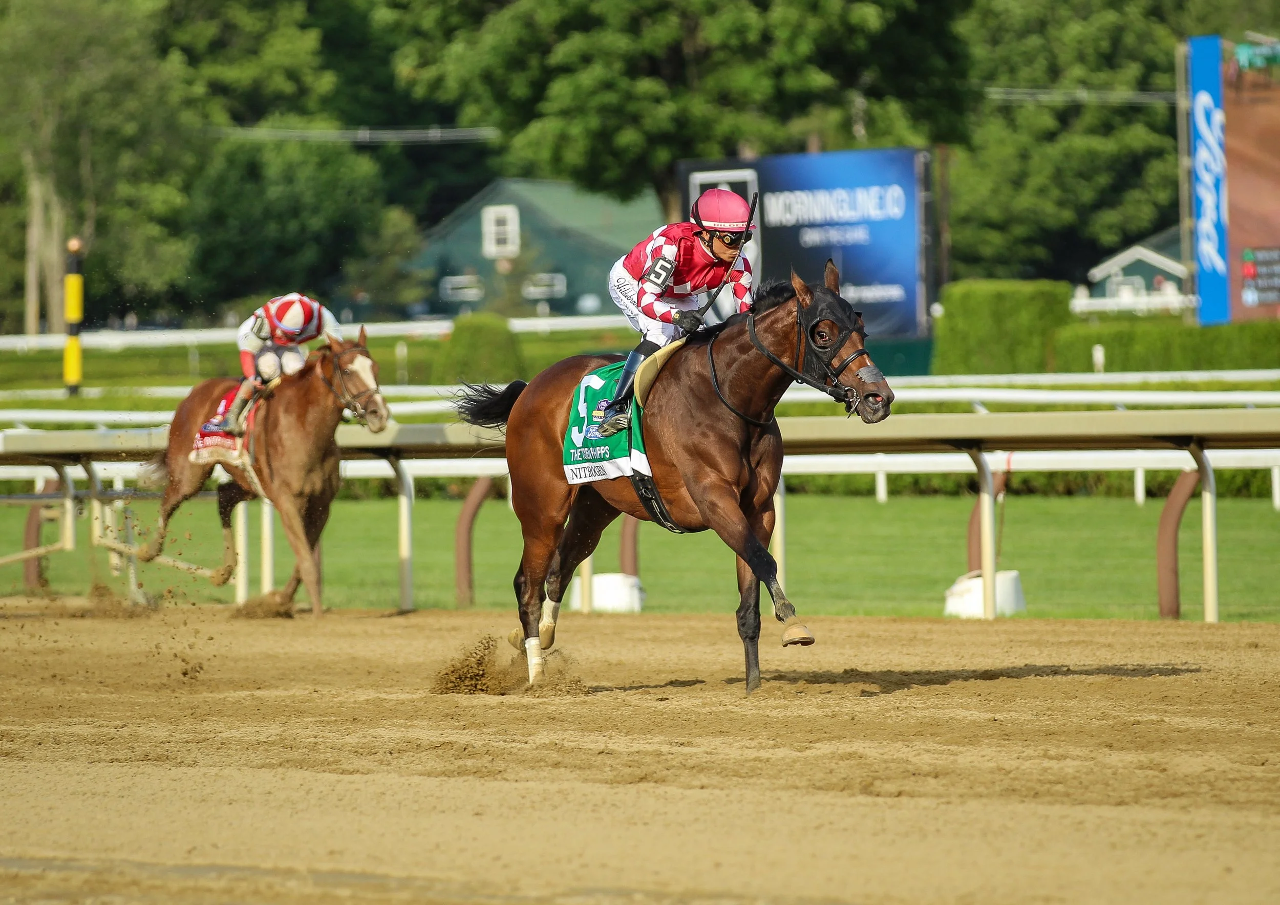Nitrogen returns to winning form in the Grade 1 Ogden Phipps Stakes. Jose Ortiz aboard for trainer Mark Casse. 