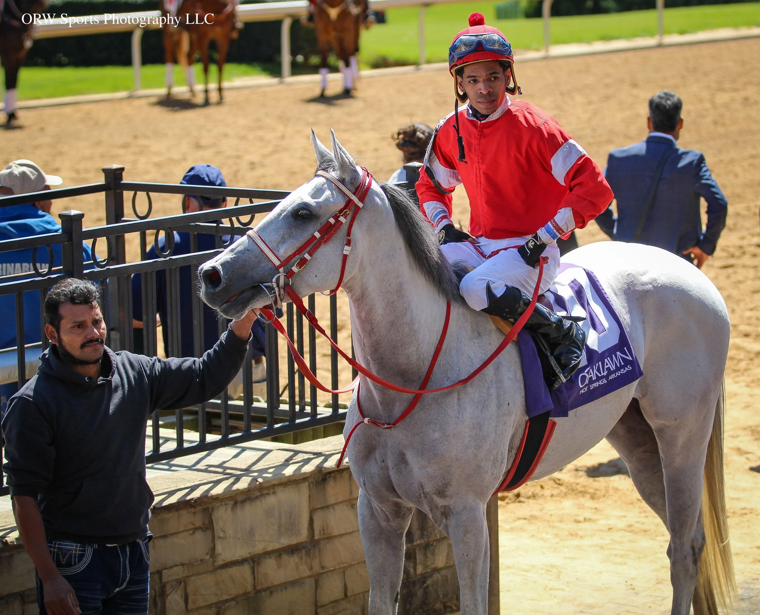 Denali Lightning and Alexander Castillo in the winners' circle. 