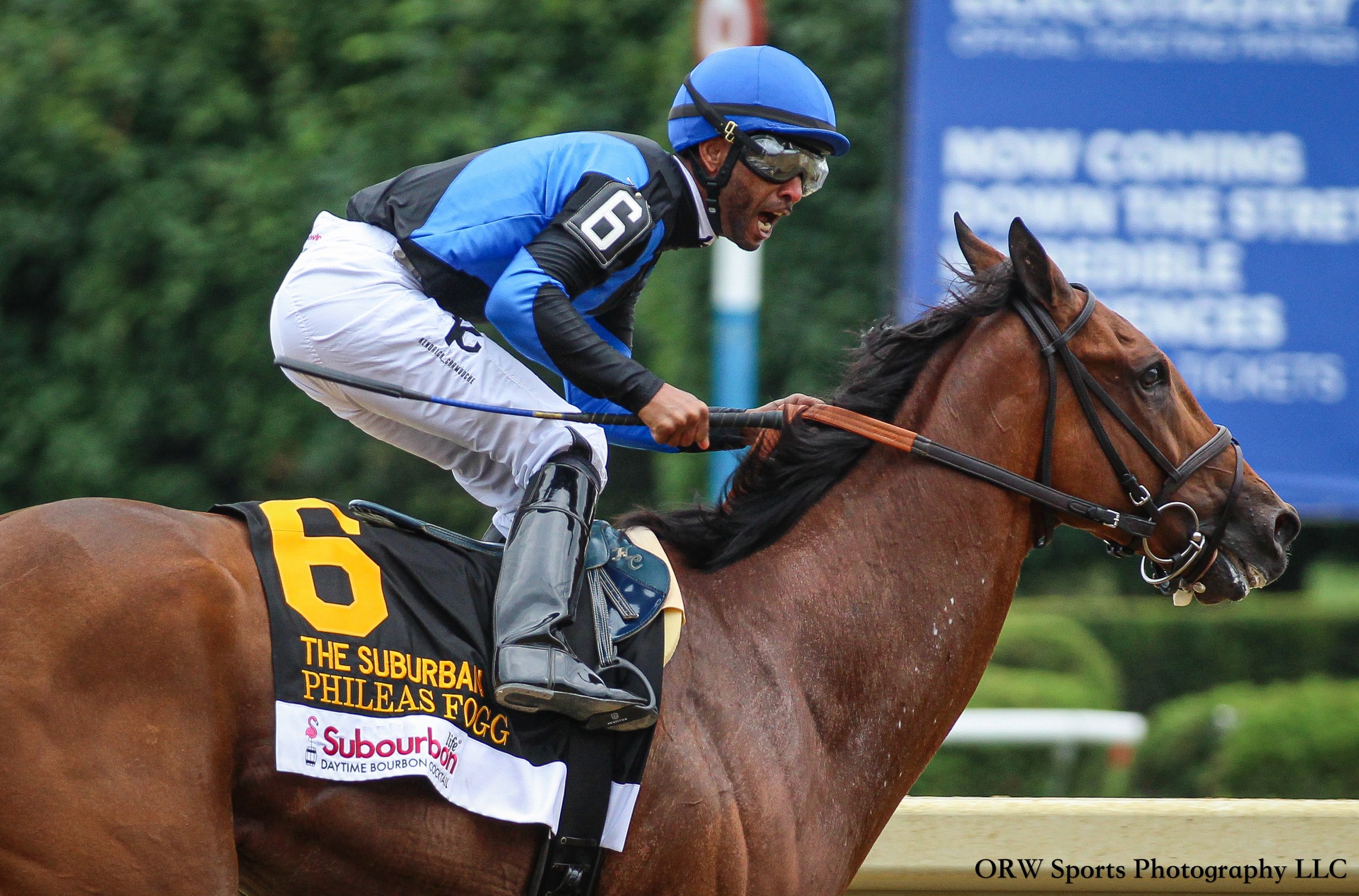 Phileas Fogg and Kendrick Carmouche go back-to-back in the Grade 2 Suburban Stakes 