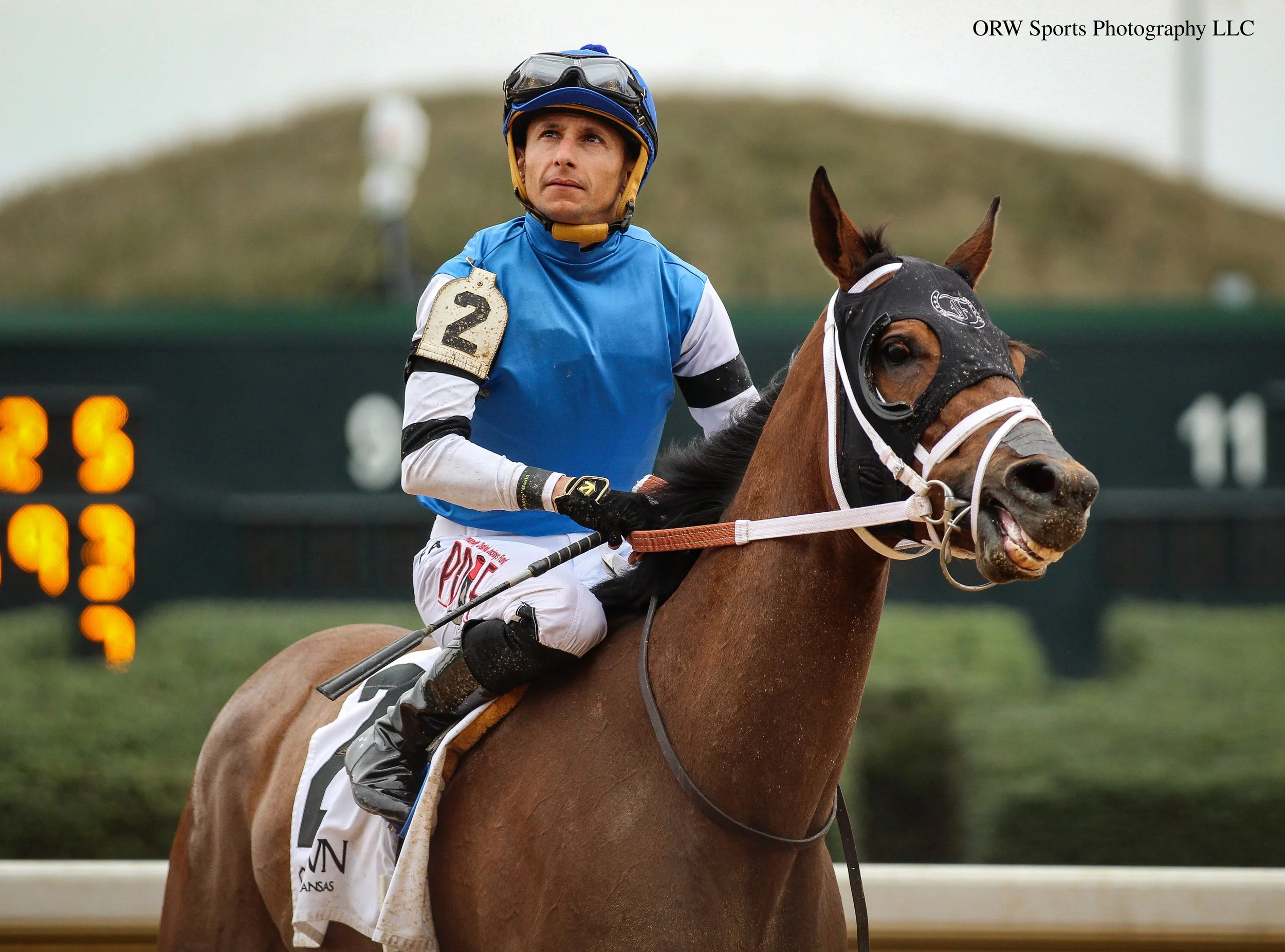 
After the victory, I got to be in the winners' circle with the FRR team and those who work around She Called. David Fawkes, who trained the winning mare, also trains Two Seven O. This was my first time being in the winners' circle as a connection fo