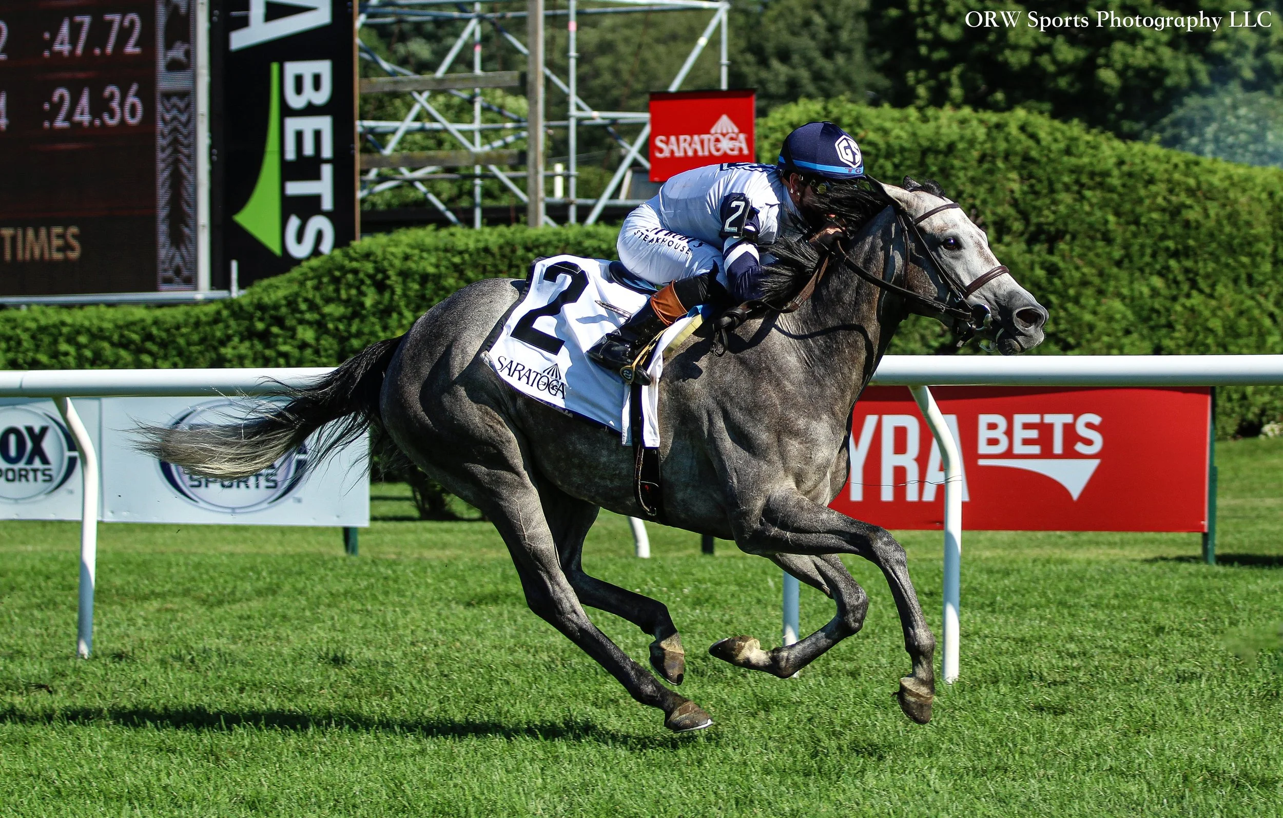 Greyjoy gets her first stakes win in the NYSS Statue of Liberty Stakes. Tyler Gaffalione aboard for trainer John Terranova 