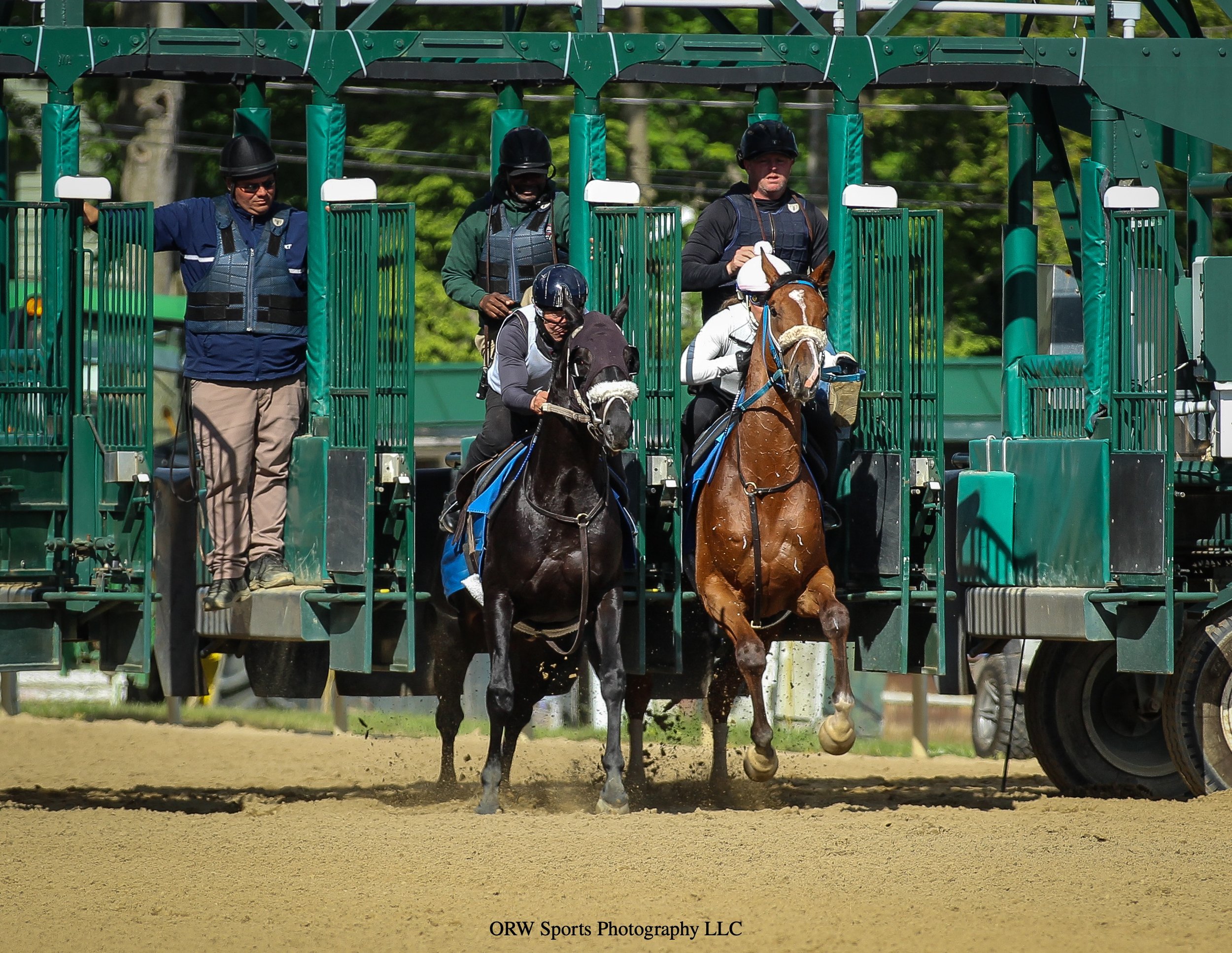Runcot and Serenique breezing from the gate