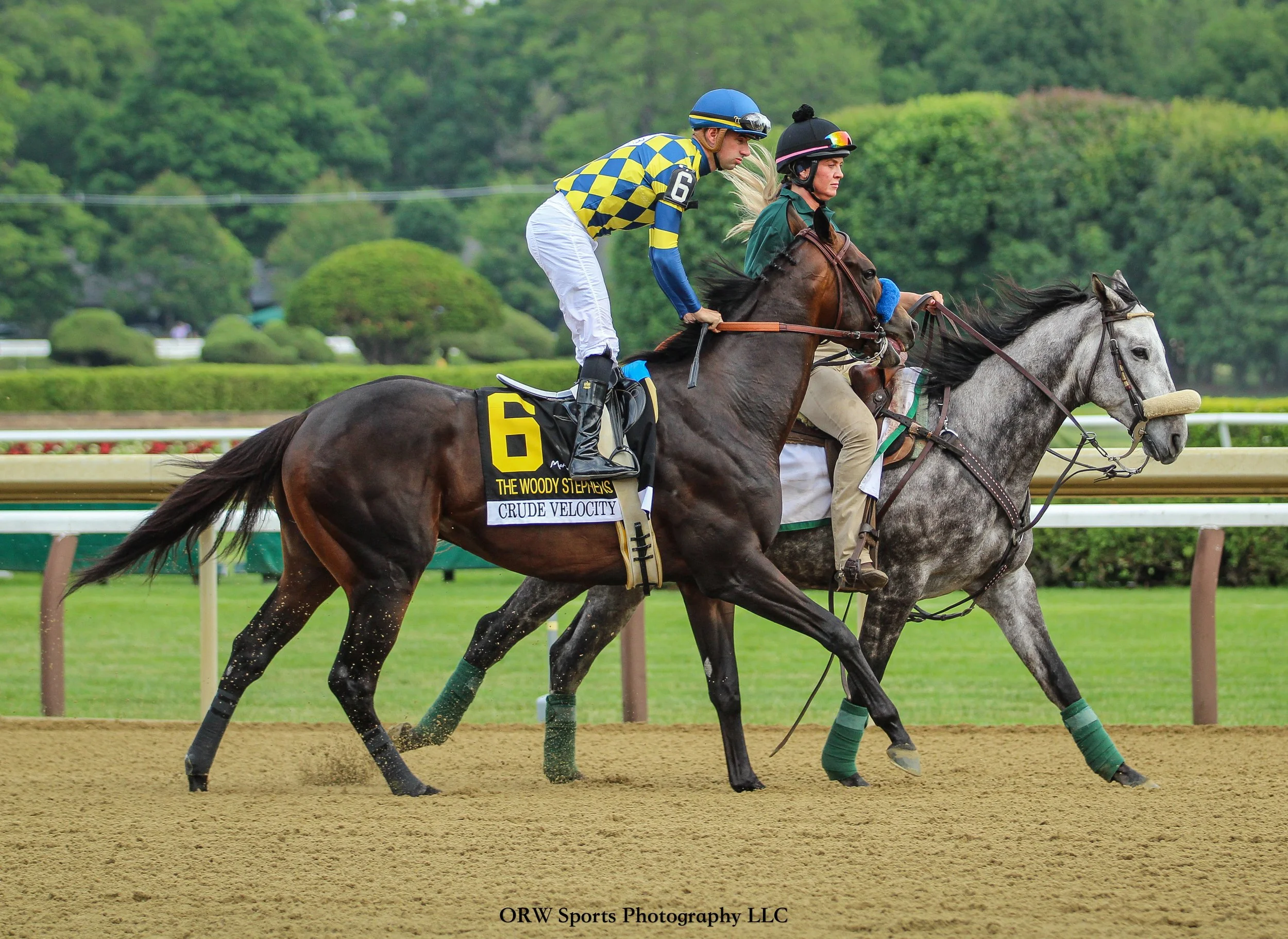 Crude Velocity and Florent Geroux. He won the Grade 2 Pat Day Mile at Churchill Downs last time out. 