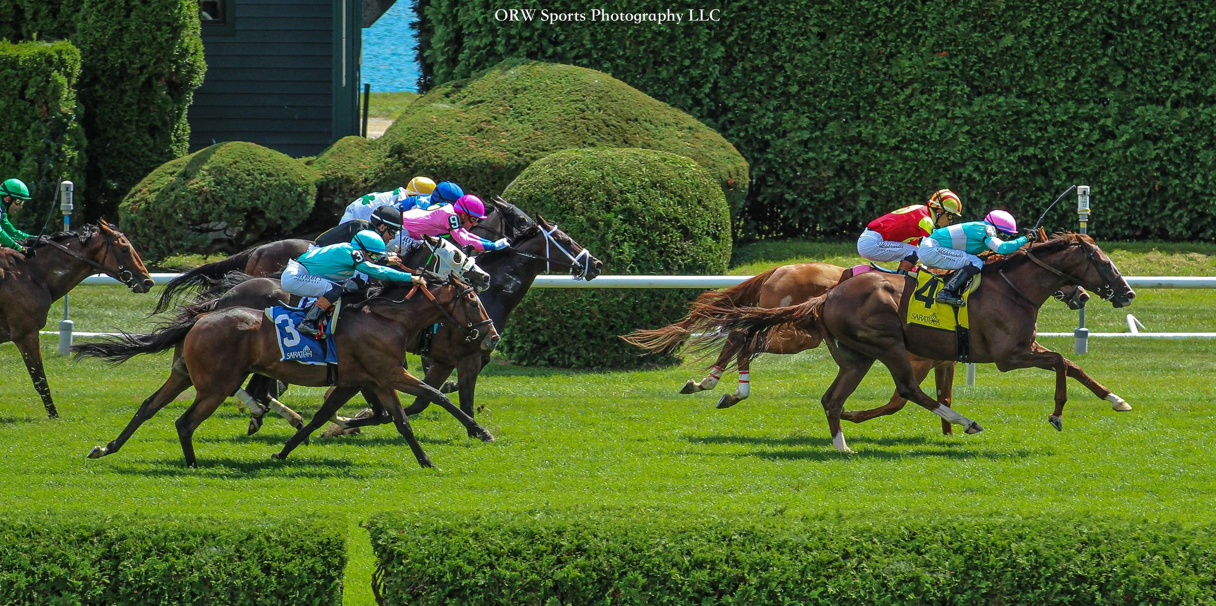 Race 5, won by Caroline St. Beat and Manny Franco 