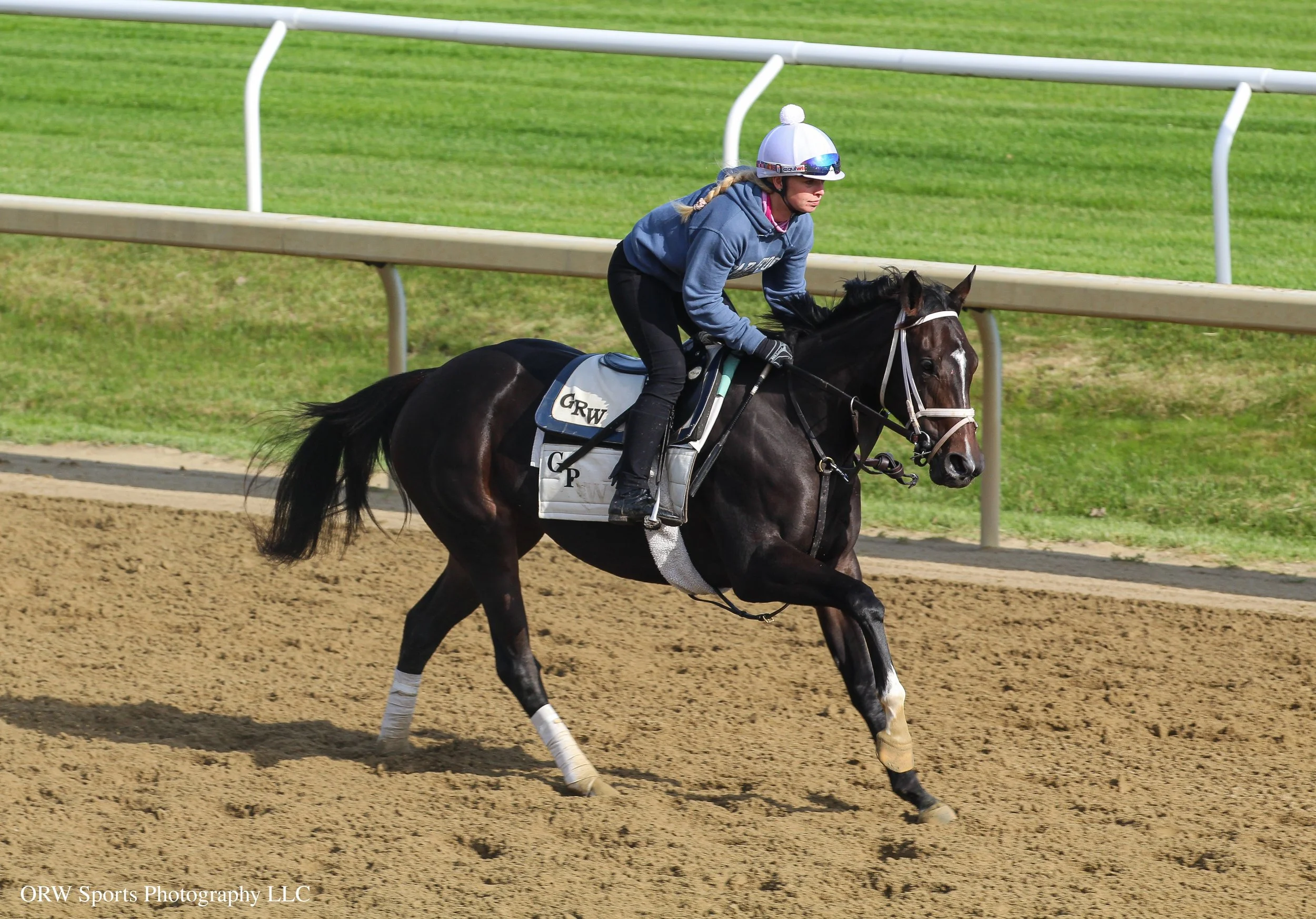 Cy Fair and Emma Nordin. The George Weaver-trained filly won the Grade 1 Breedercs Cup Turf Sprint over colts. 