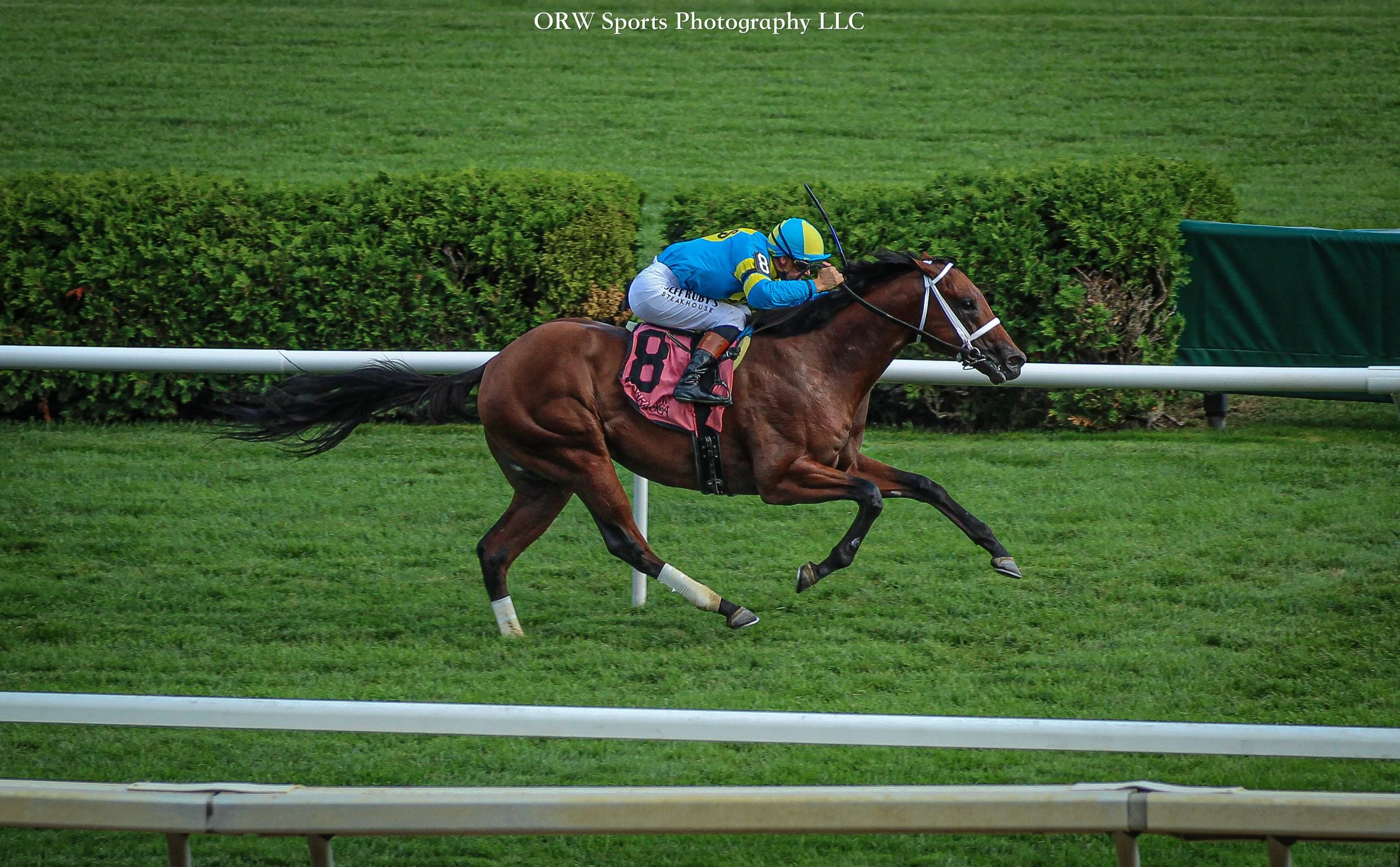 Wood Island wins the Skidmore Stakes with Flavien Prat aboard for trainer George Weaver. The Jackies Warrior colt remains two-for-two.  