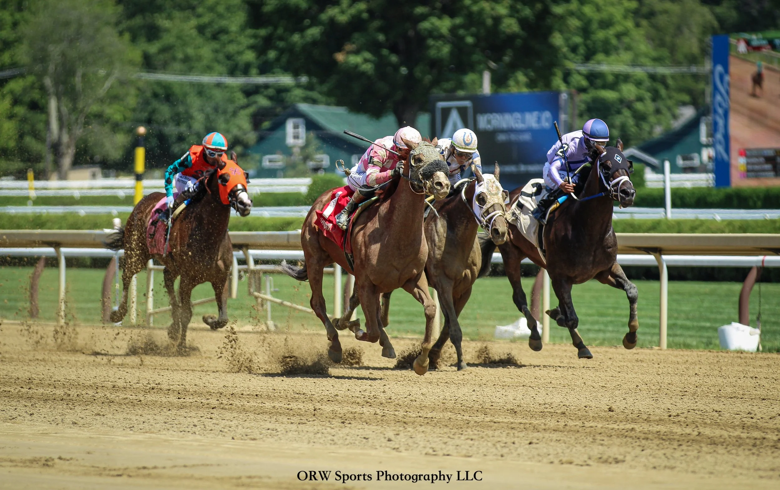 Race 1. Ridgewood Runner leads the competition