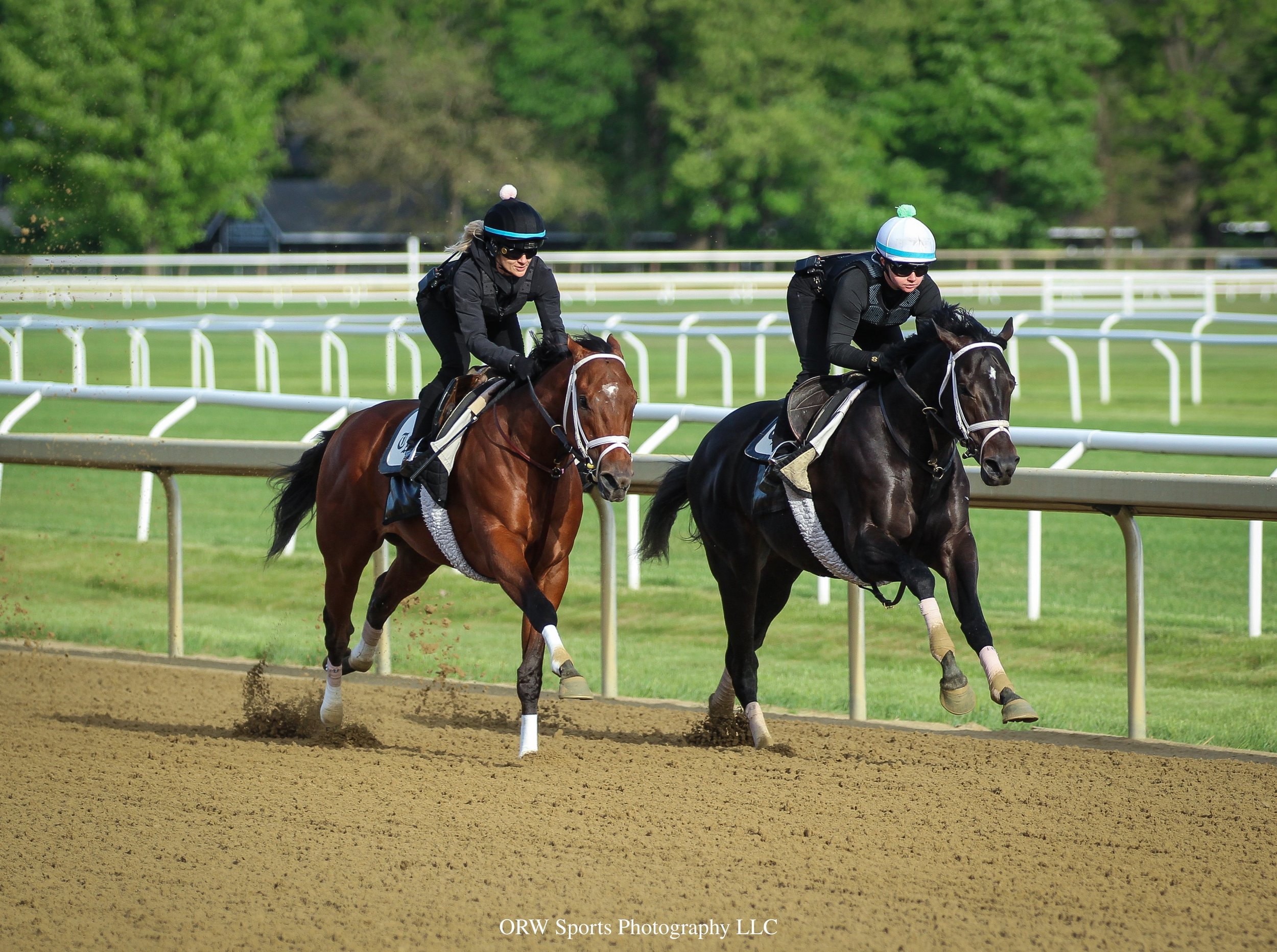 Renegade, who was second in the Kentucky Derby, worked in company with Powershift in preparation for the Belmont Stakes on June 6th