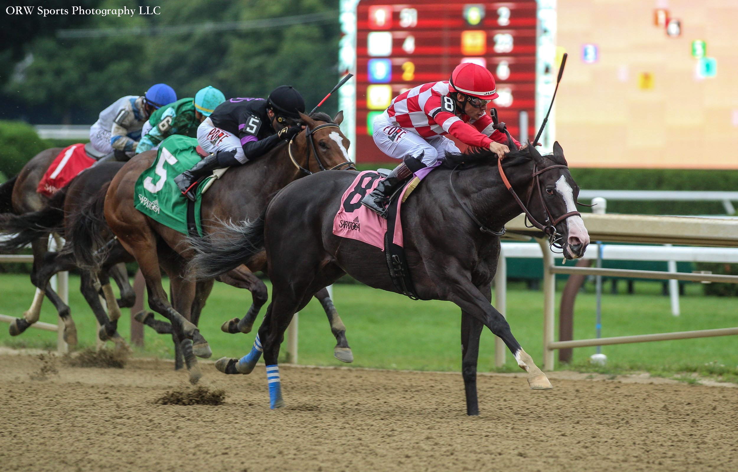 Stress Relief and Junior Alvarado takes the Grade 2 Adirondack Stakes, giving trainer Kinnon LaRose his first graded stakes win, and first stakes win at Saratoga. 