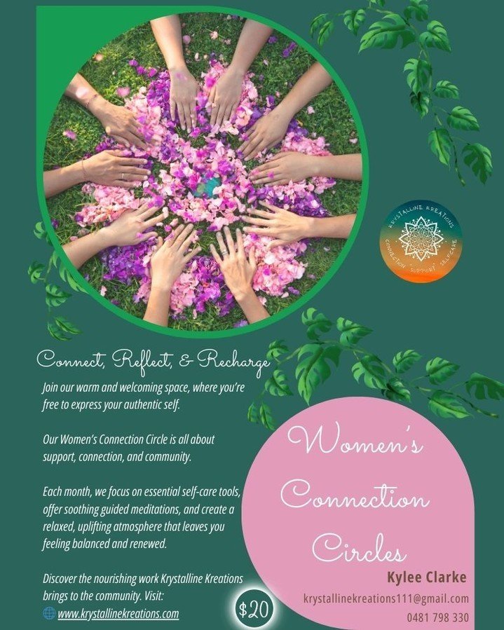 🌸 Join Us for Our Women&rsquo;s Connection Circle This Sunday! 🌸

Looking for a peaceful, supportive space to connect, reflect, and recharge?

Our Women&rsquo;s Circle is happening this Sunday, November 3rd, from 2-5pm. 
Set in a serene location by
