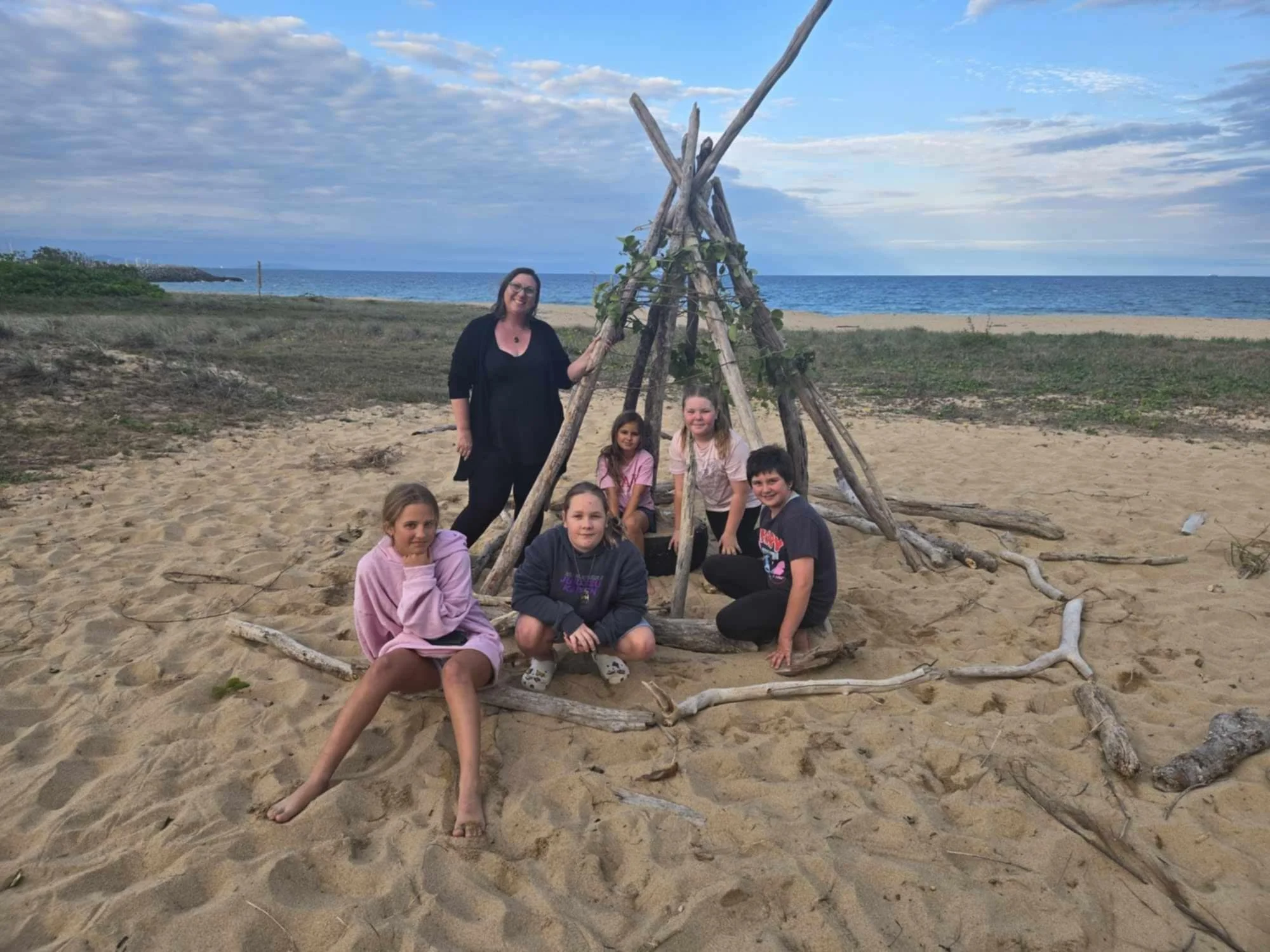 🌿✨ Wild Hearts at the Beach! ✨🌿

This week in our Wild Hearts Well-being classes, we swapped four walls for salty air and sandy toes 🏖️

Our Wild Hearts 9&ndash;12 year olds and teen classes gathered at the beach near the Mackay Surf Club to build