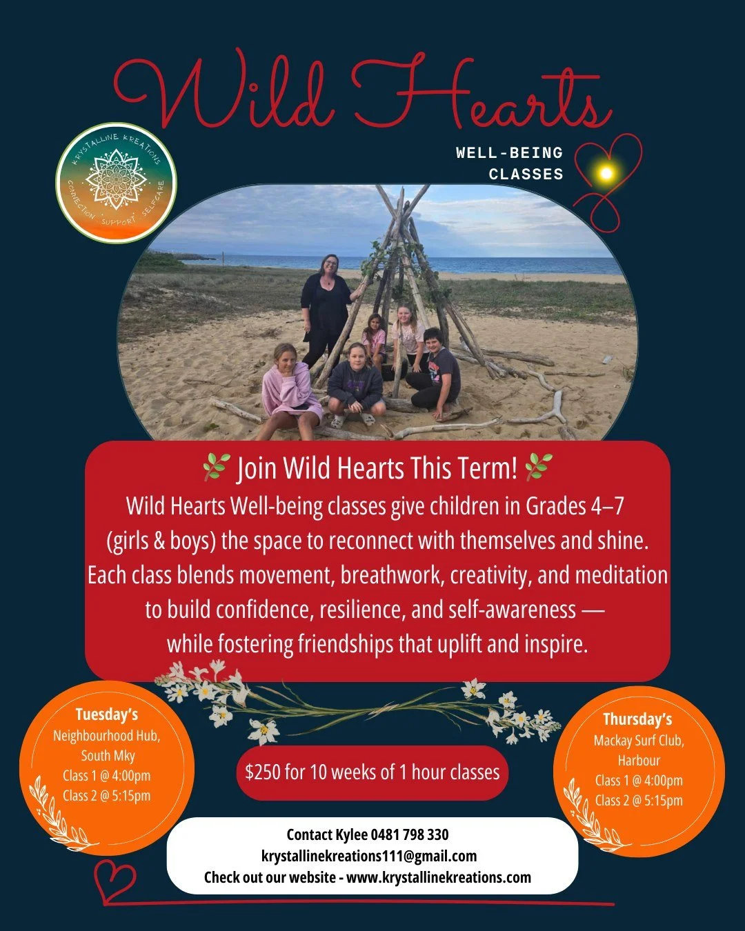🎉Online bookings are LIVE! 🎉

I&rsquo;ve been working hard this week to bring bookings + payments online&mdash;and I&rsquo;m so excited to offer this to families in Mackay &amp; surrounds.

Term 4 Wild Hearts Wellbeing is now open: small, heart-led