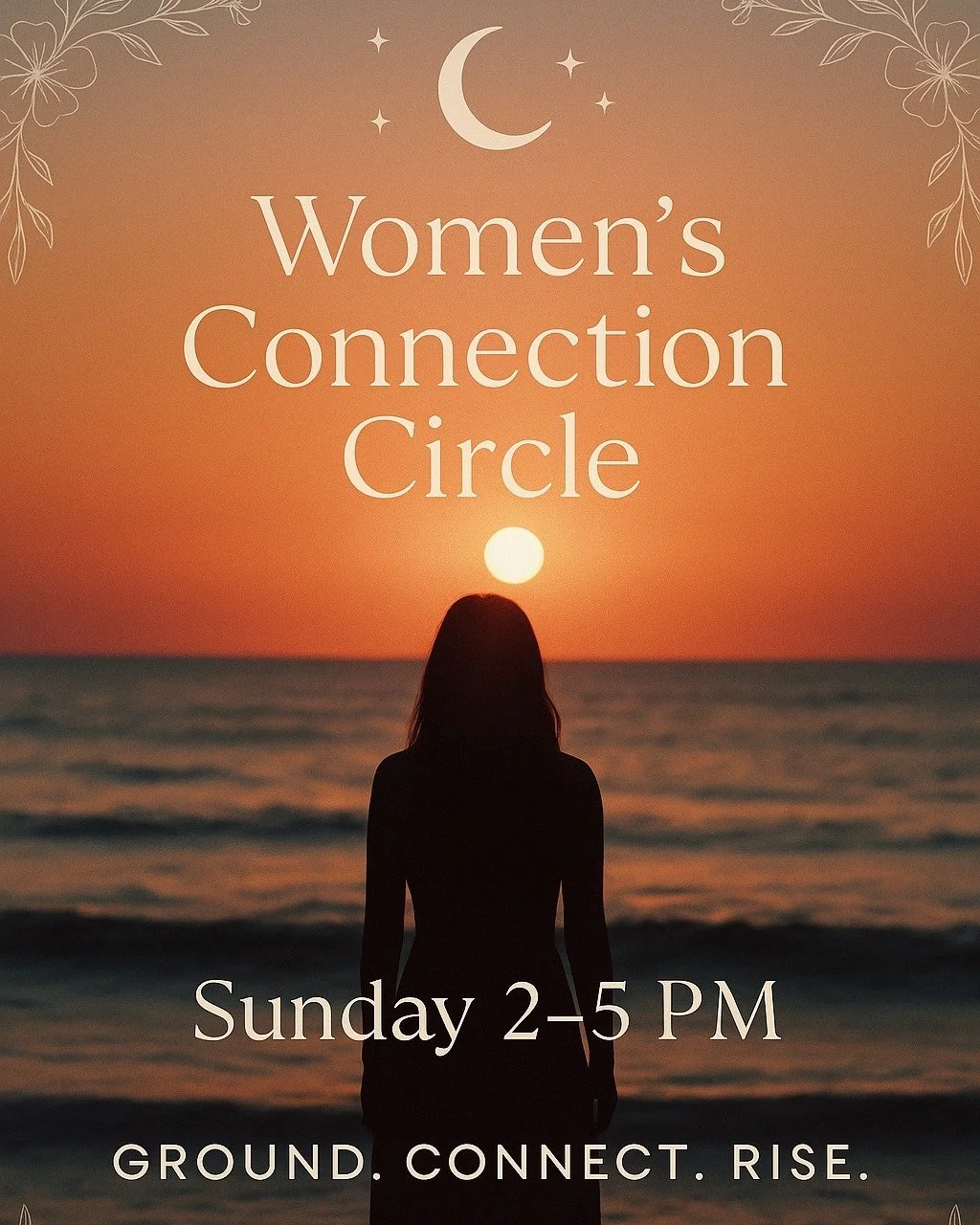 🌺Women&rsquo;s Connection Circle &ndash; Sunday, Oct 12 | 2&ndash;5pm

Beautiful woman, are you ready to let go of what&rsquo;s been feeling heavy and welcome a wave of fresh, empowering energy after the recent eclipse season and Full Moon? 🌙✨

Com
