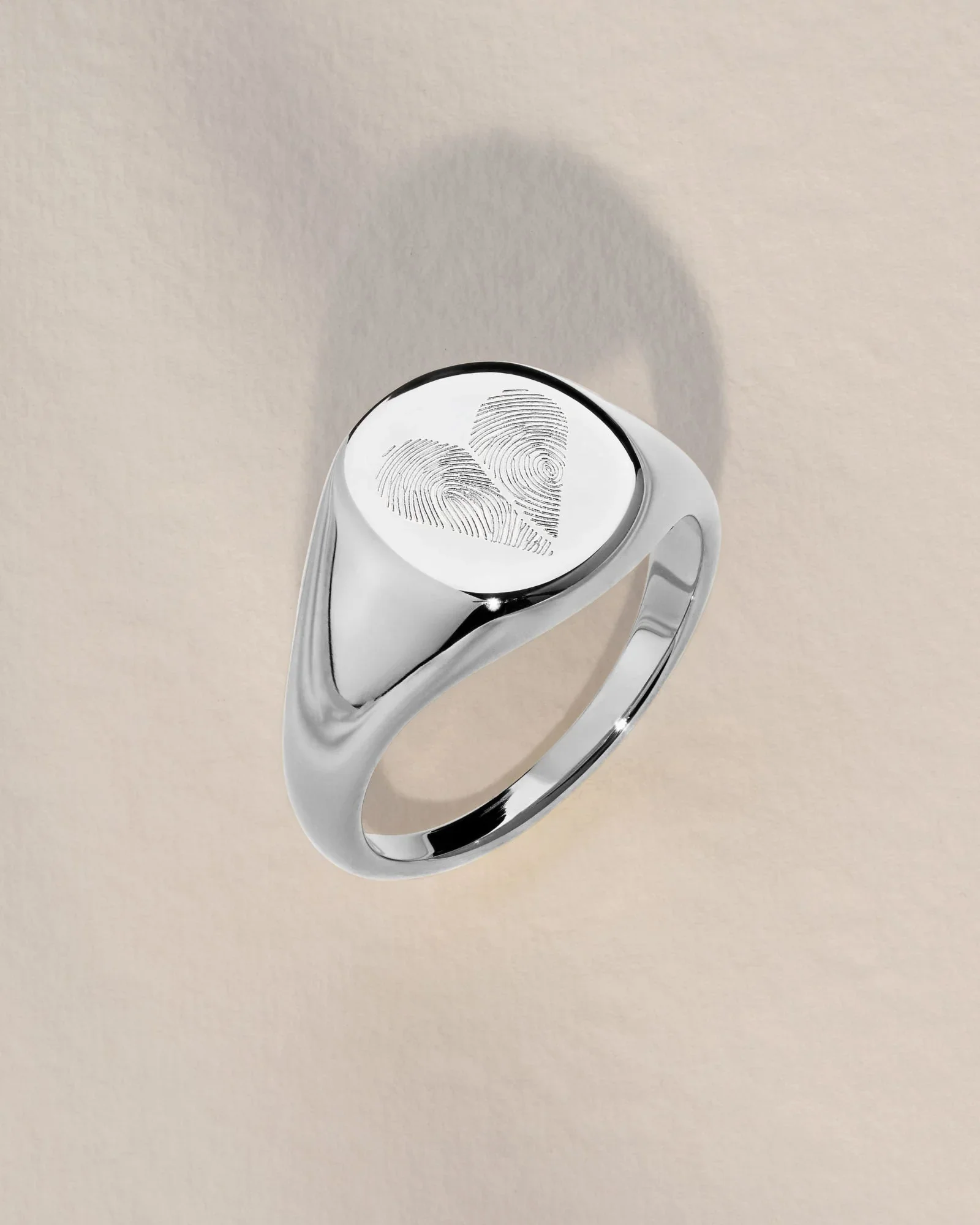 The Heart Duo Fingerprint Signet Ring