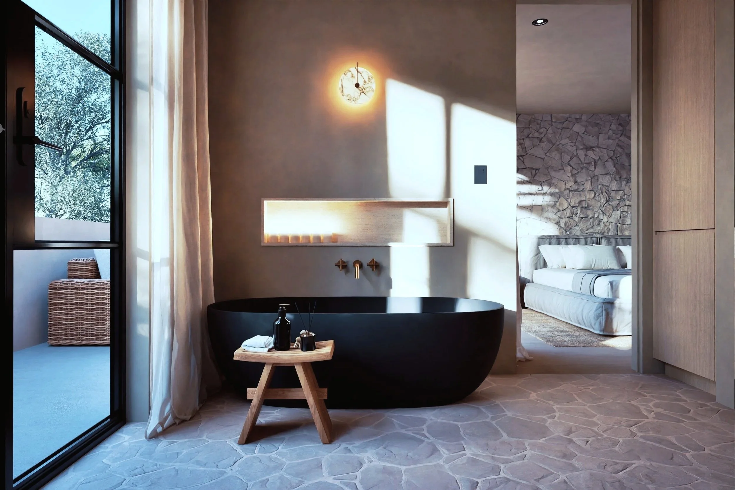 Master bathroom by Go Nuts Design